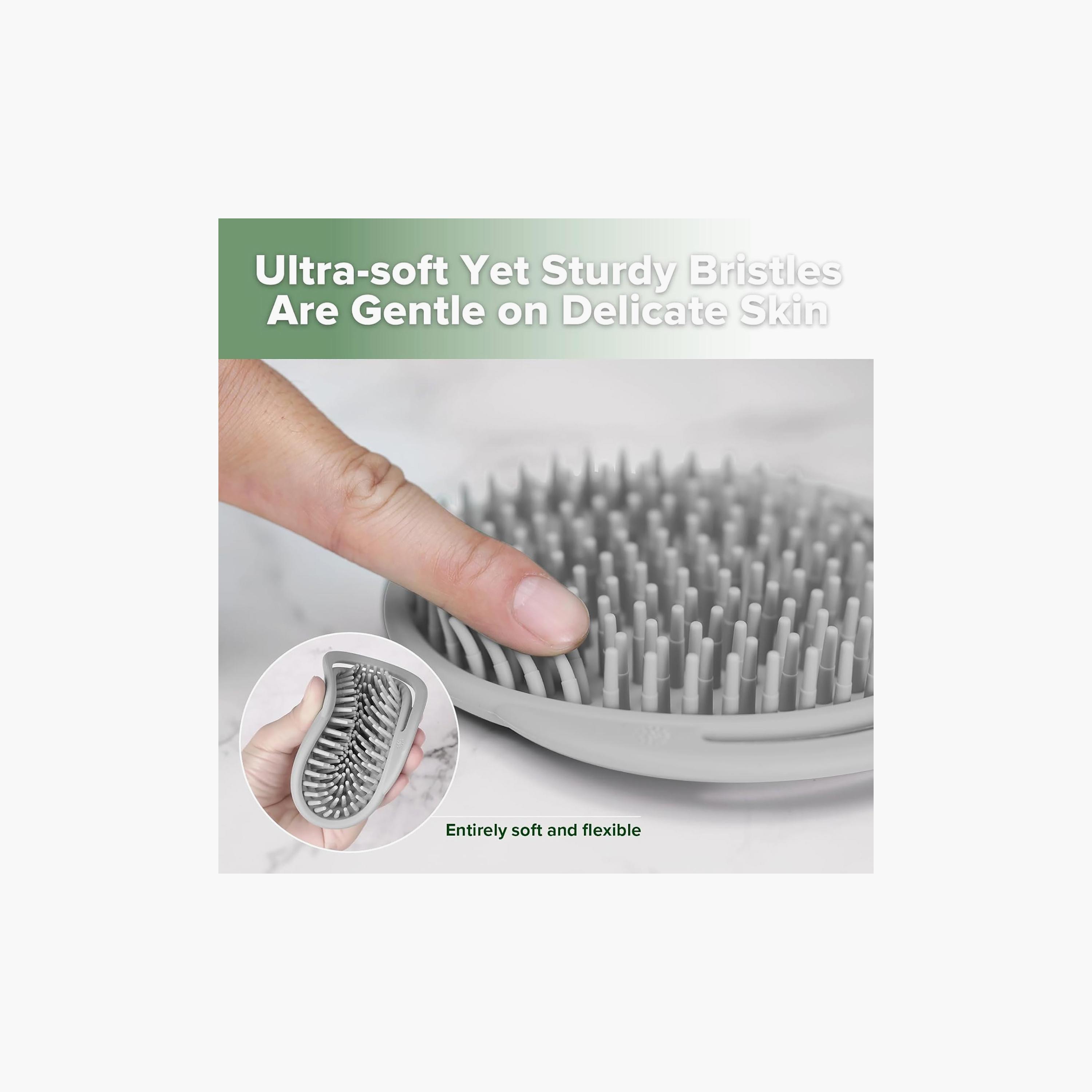 Haakaa Silicone Shampoo Brush - Slate Grey-baby-bathandcare-hairbodyskincare-image-6