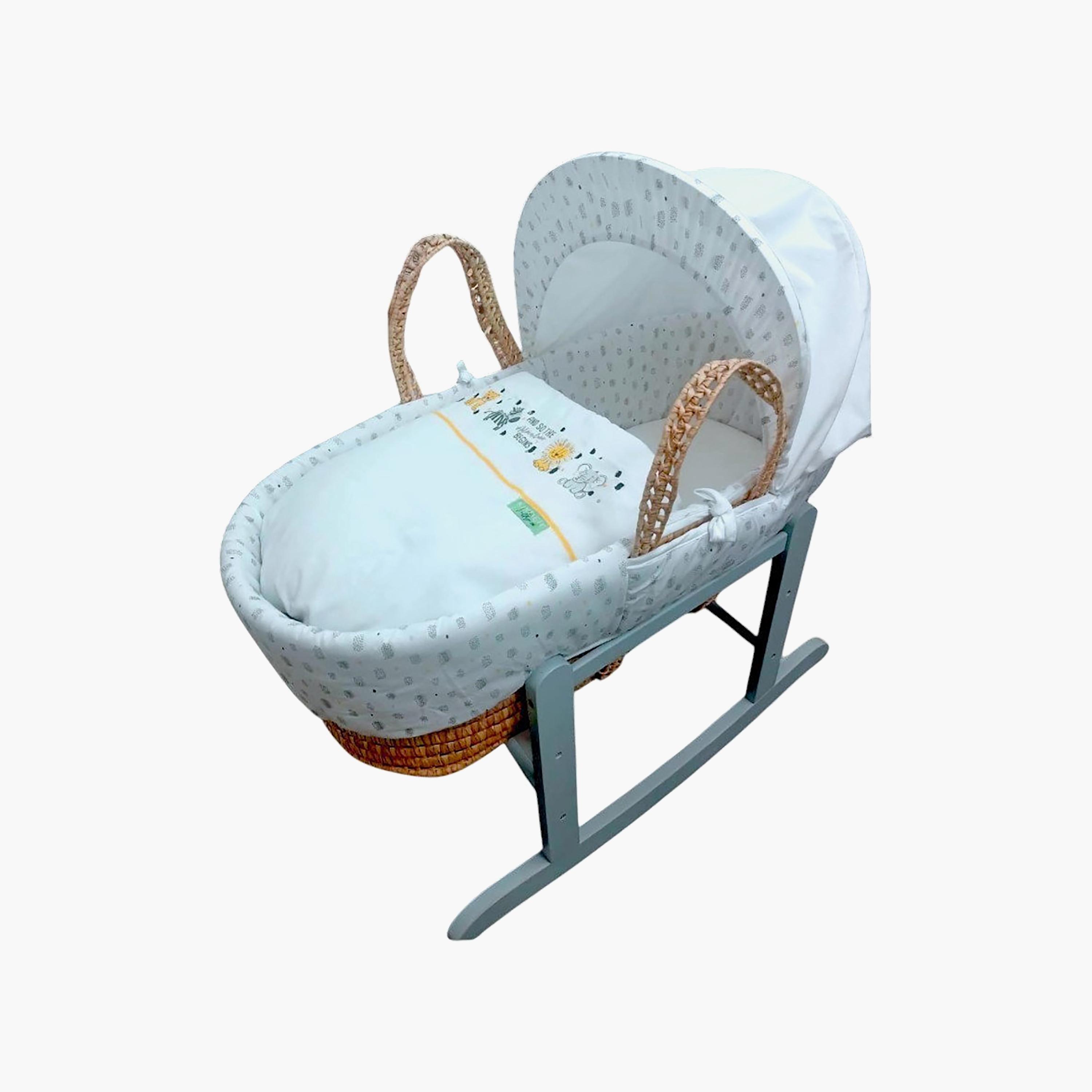 Kinder Valley Safari Moses Basket with Rocking Stand-baby-nursery-furniture-mosesbaskets-image-1