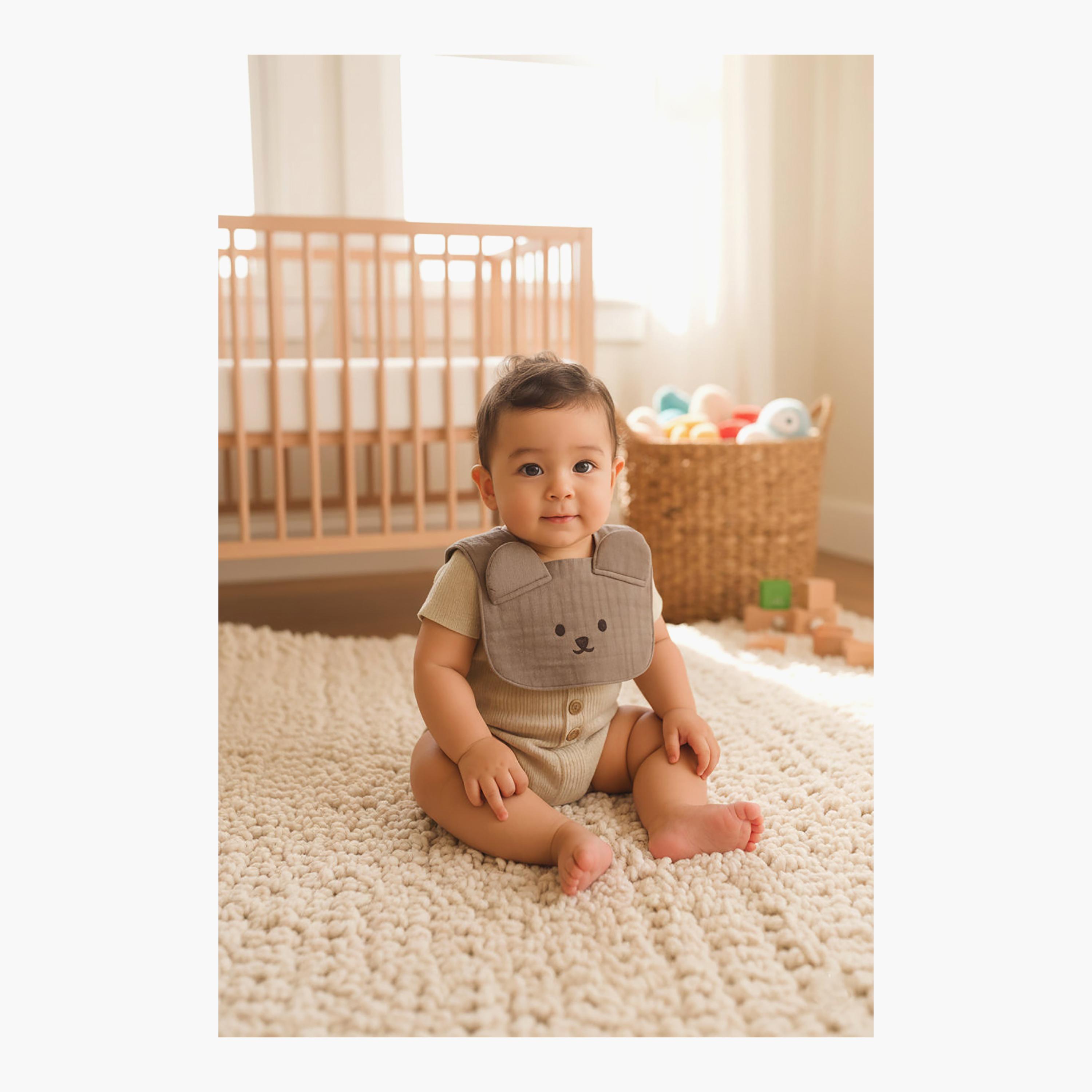 Kinder Valley Teddy Button Bib-baby-feeding-bibs-image-2