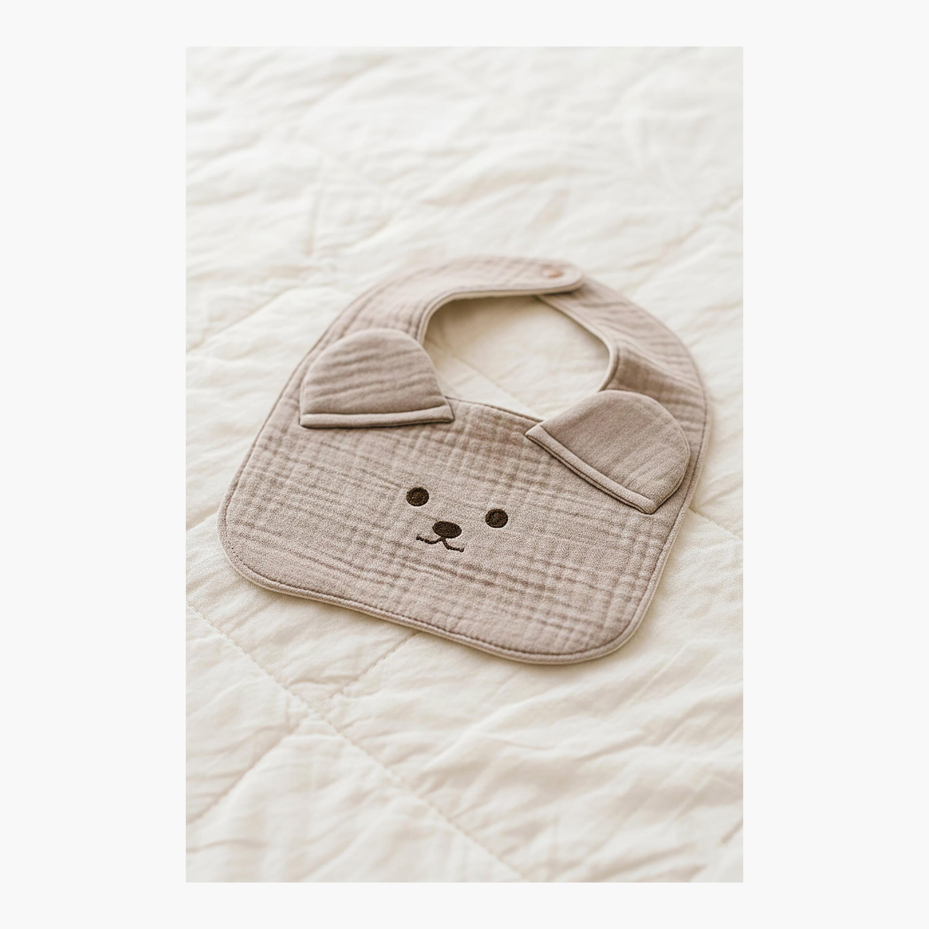 Kinder Valley Teddy Button Bib-baby-feeding-bibs-image-3