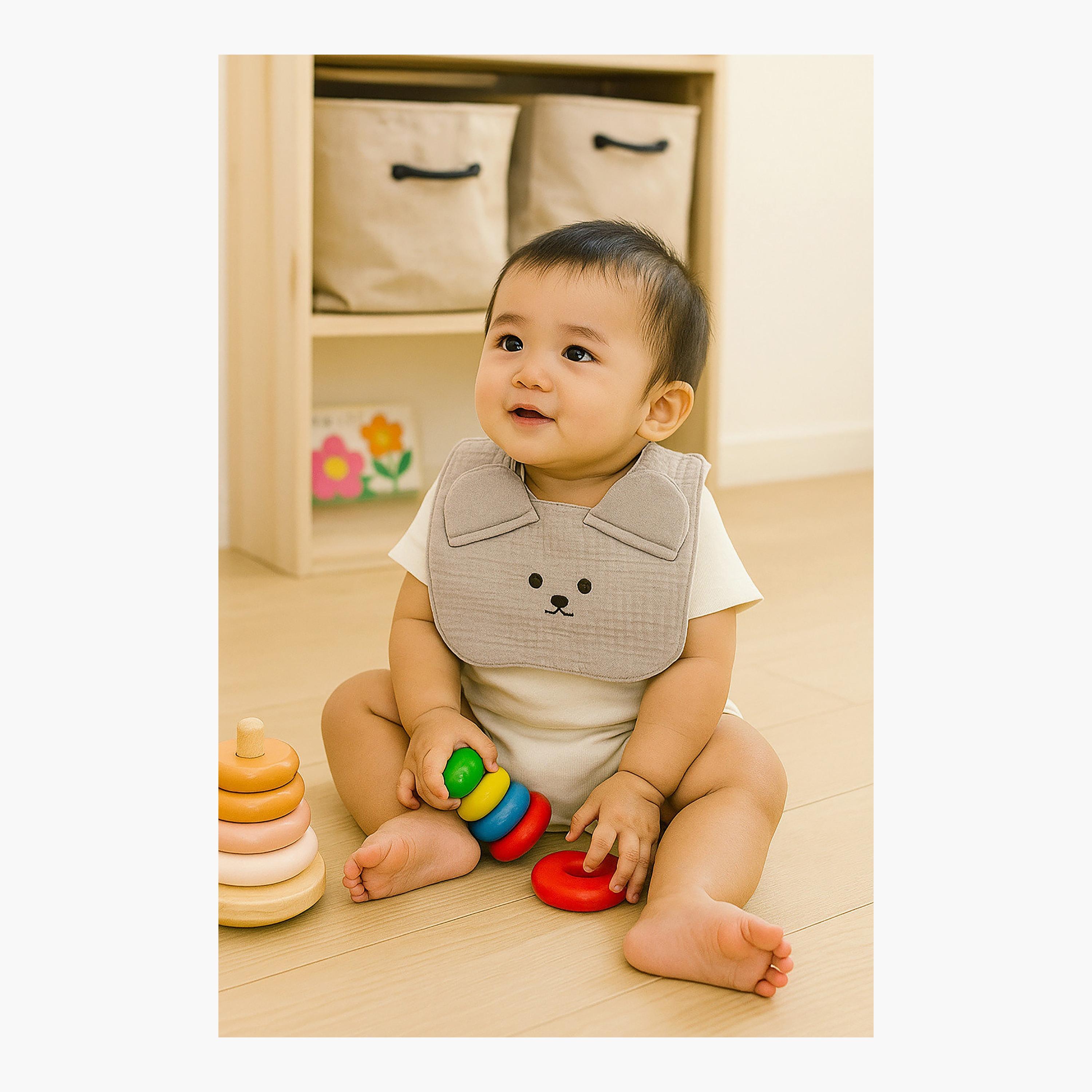 Kinder Valley Teddy Button Bib-baby-feeding-bibs-image-5