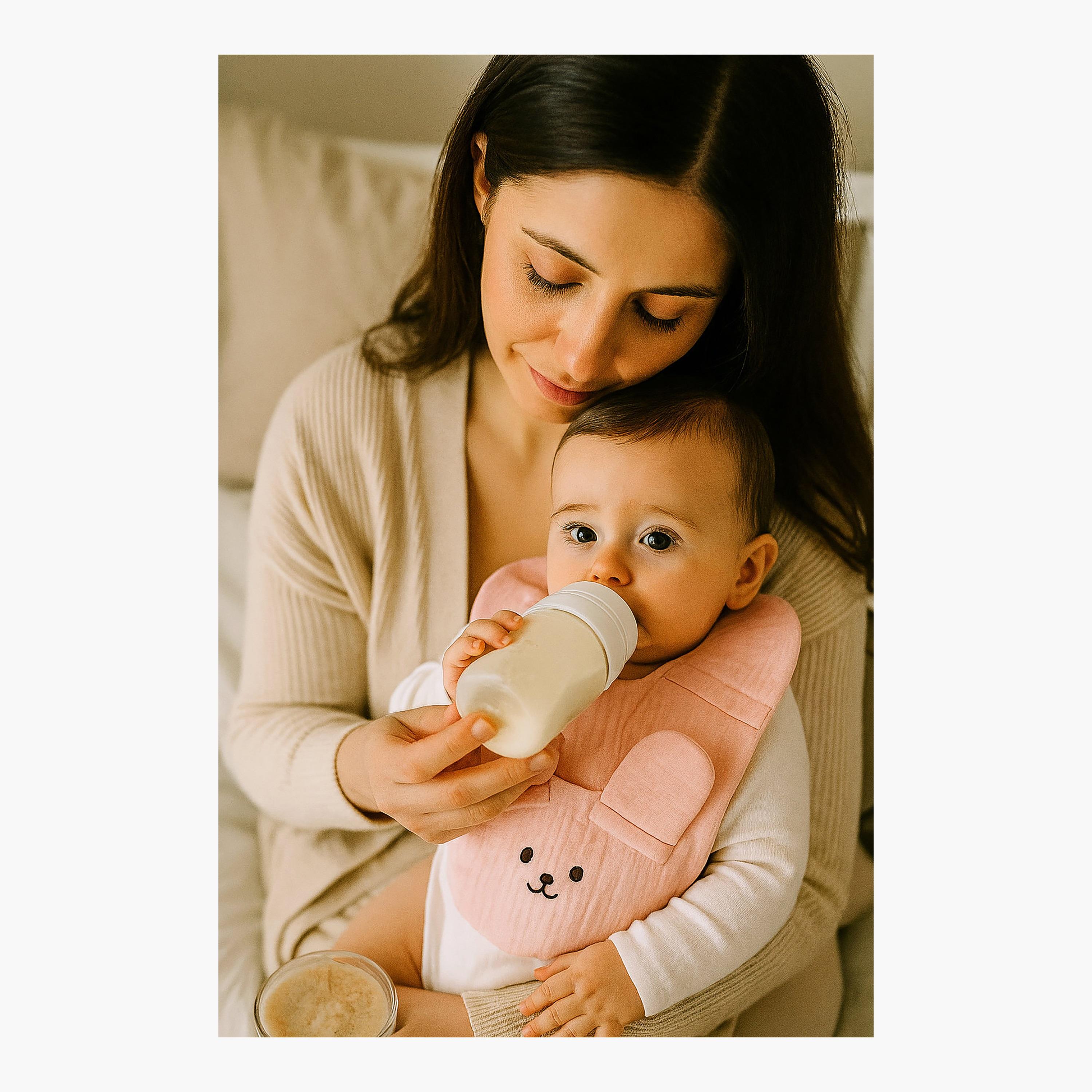 مريلة وردية بأزرار بتصميم الأرنب من كيندر فالي-baby-feeding-bibs-image-6
