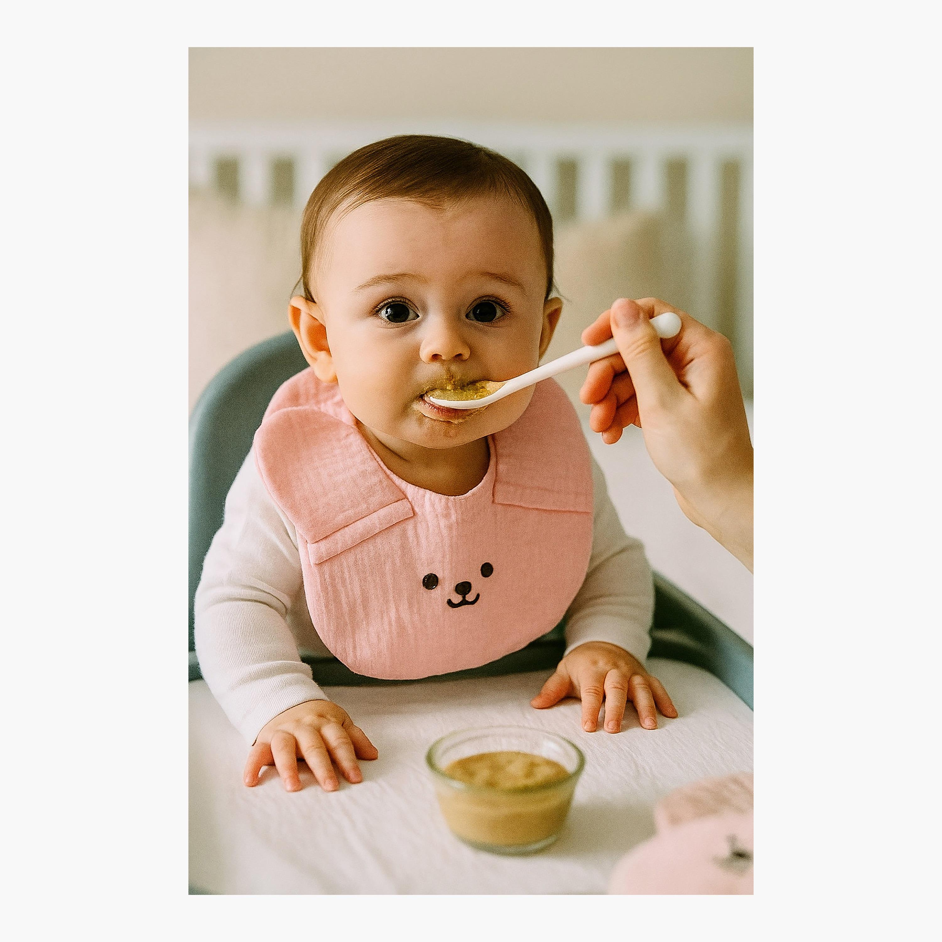 مريلة وردية بأزرار بتصميم الأرنب من كيندر فالي-baby-feeding-bibs-image-7