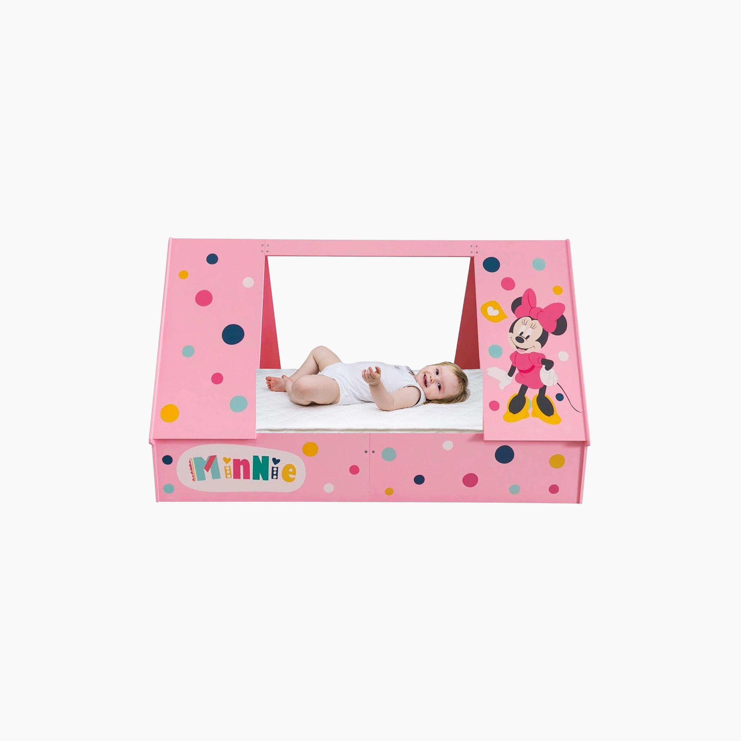Kinder Valley Disney Minnie Mouse House Tent Bed with Mattress-baby-nursery-furniture-cribsandbeds-beds-image-1