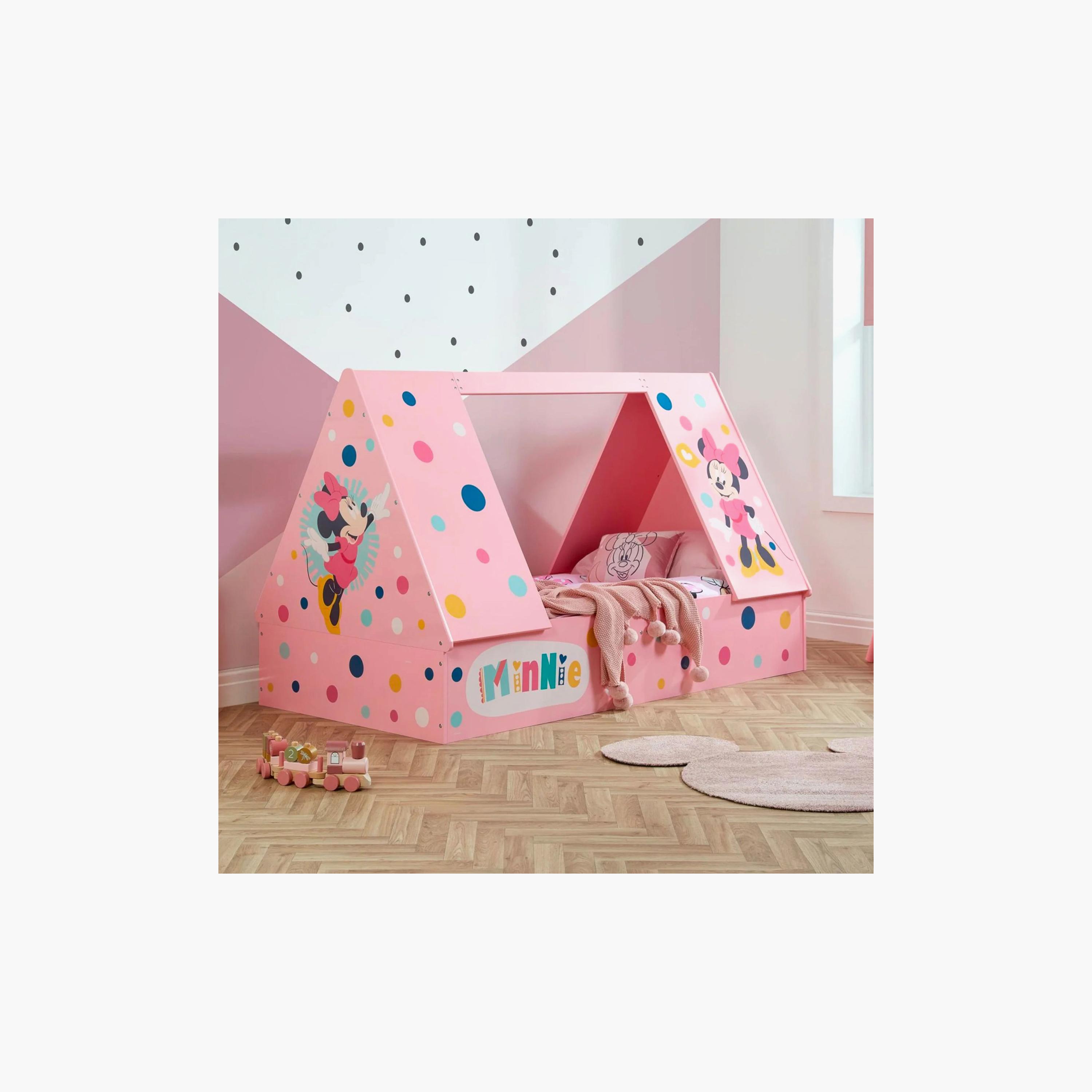 Kinder Valley Disney Minnie Mouse House Tent Bed with Mattress-baby-nursery-furniture-cribsandbeds-beds-image-2