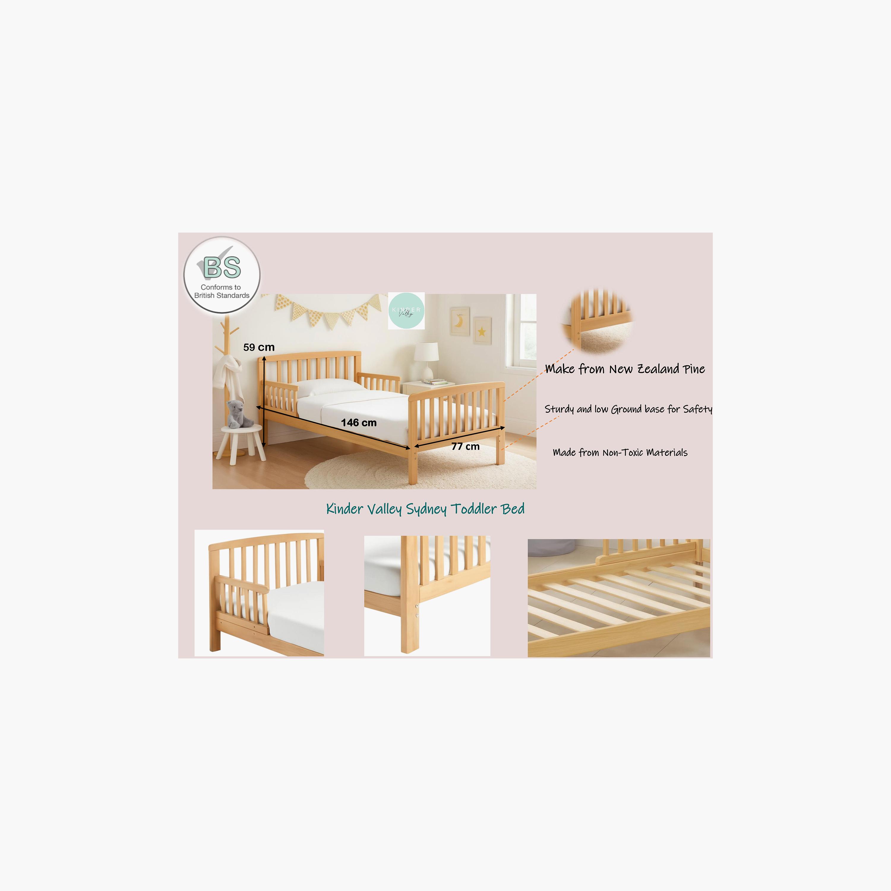 Kinder Valley New Zealand Pine Bed - Sydney-baby-nursery-furniture-cribsandbeds-beds-image-3