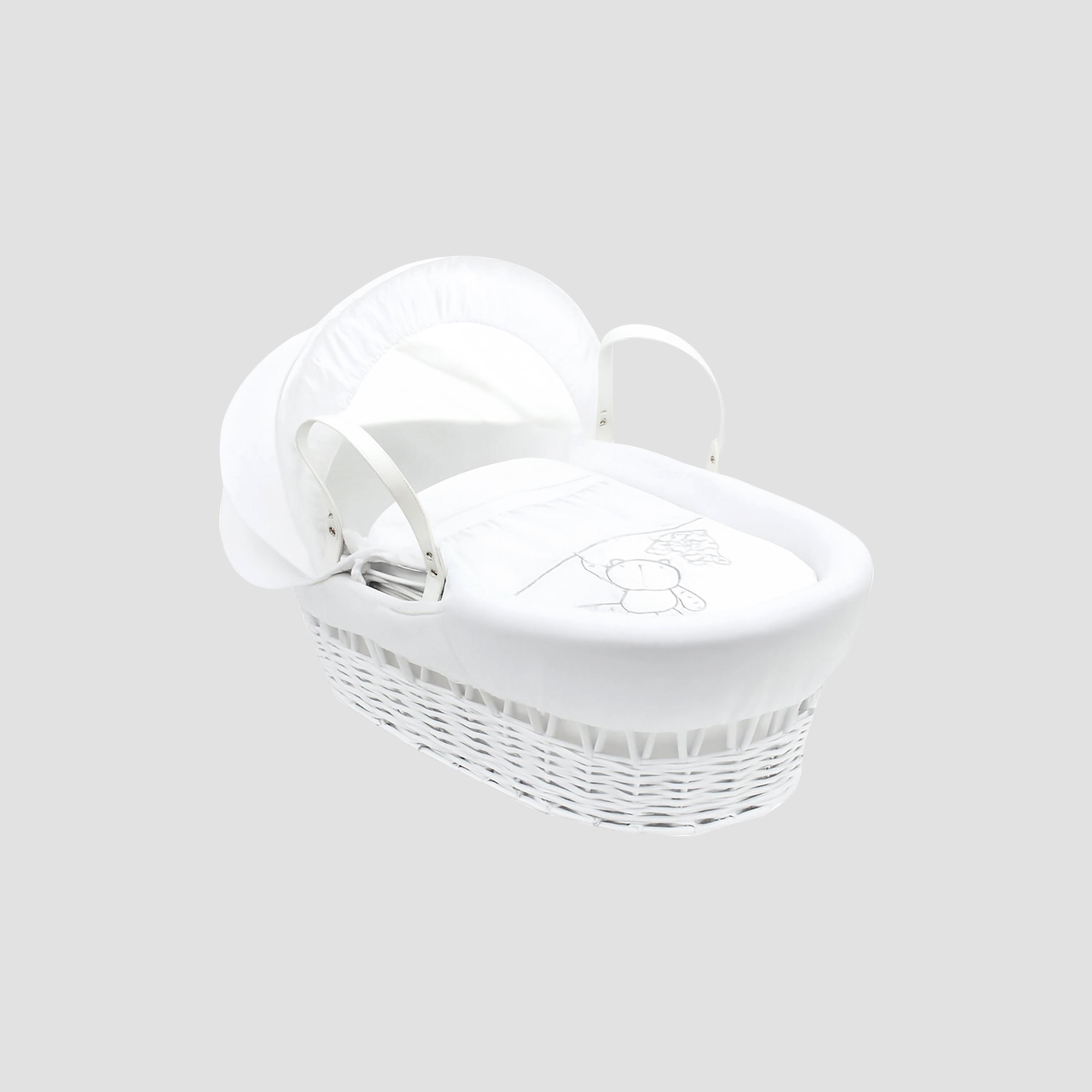 Kinder Valley Wicker Moses Basket - Teddy Wash White-baby-nursery-furniture-mosesbaskets-image-2