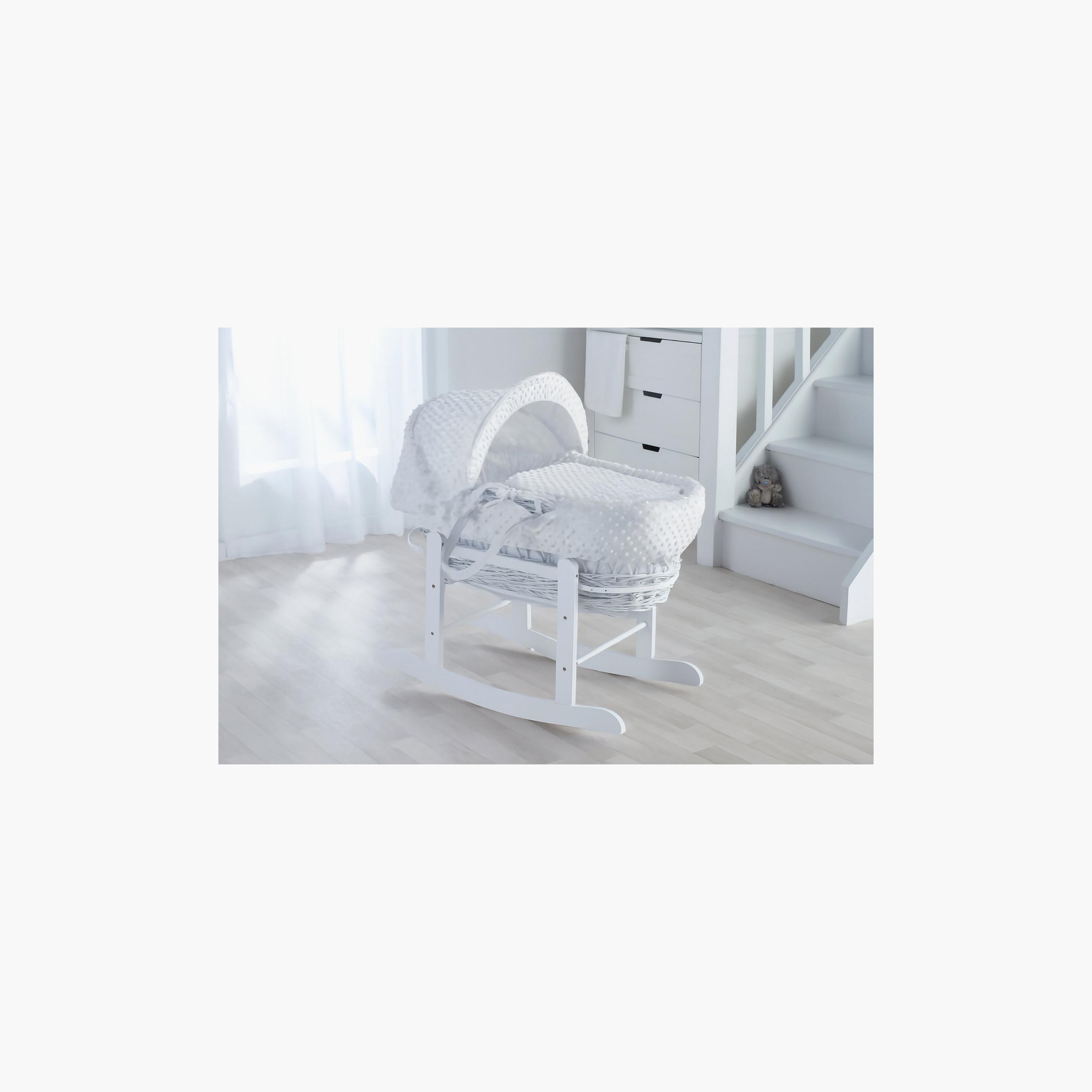 Kinder Valley Wicker Moses Basket - Dimple White-baby-nursery-furniture-mosesbaskets-image-3
