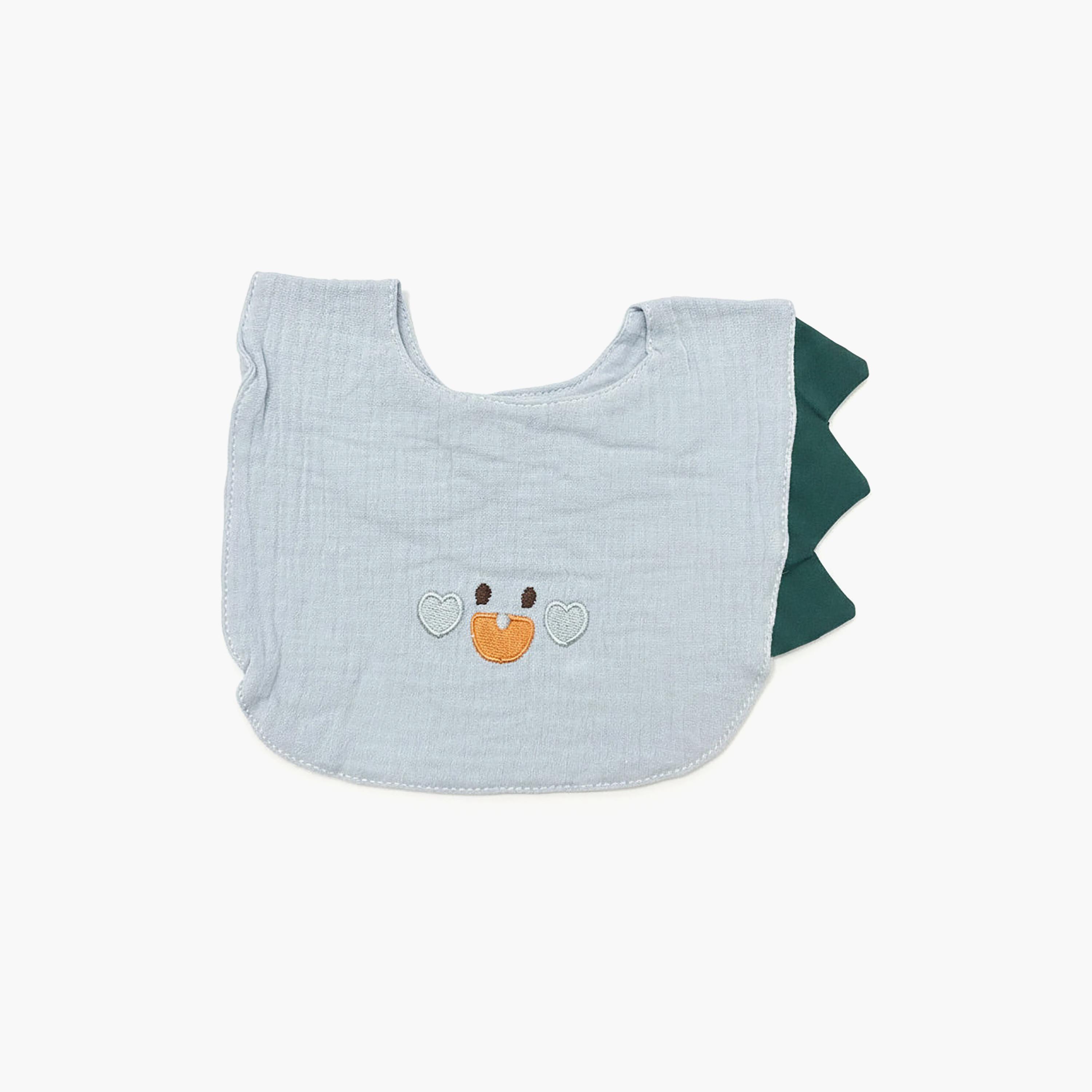 مريلة بأزرار بتصميم الديناصور الصغير من كيندر فالي-baby-feeding-bibs-image-1