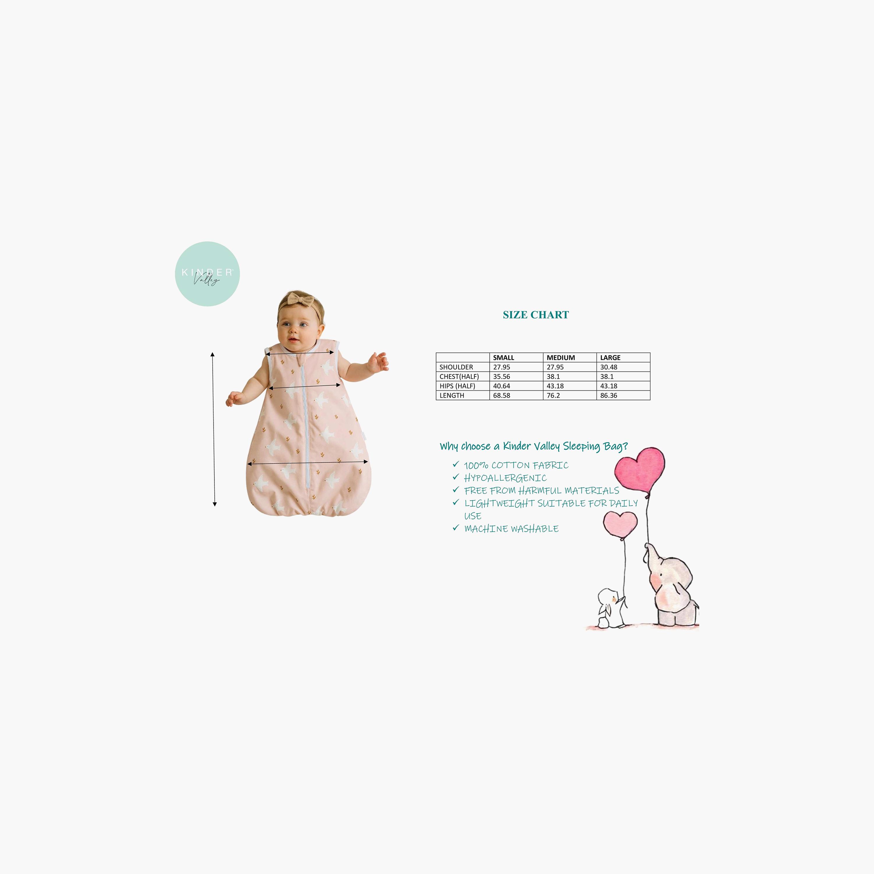Kinder Valley Sleeveless Cotton Sleep Bag - Starling Dream - S-baby-nursery-blanketsandswaddles-swaddlesandsleepingbags-image-9