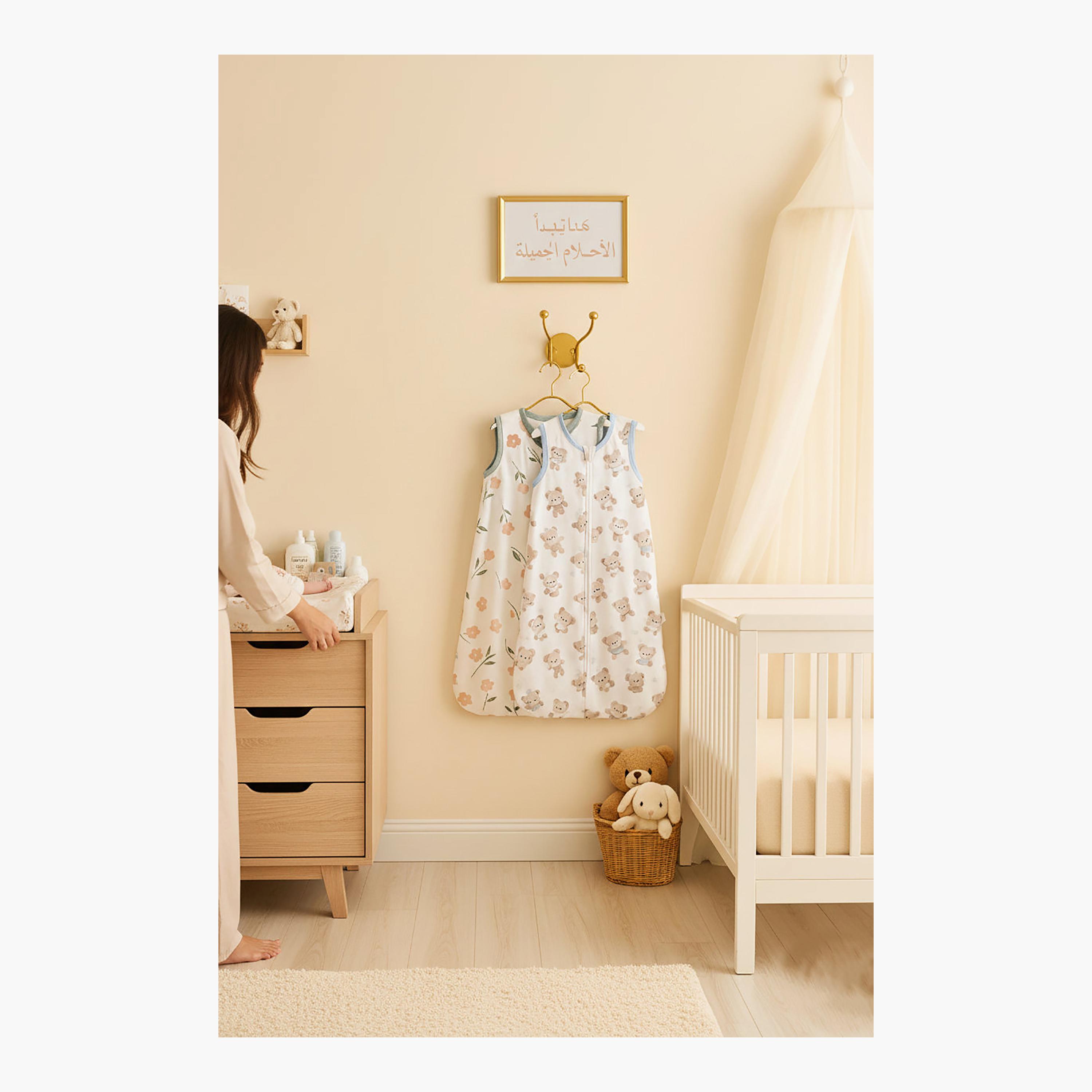 Kinder Valley Sleeveless 2-Piece Cotton Sleeping Bag - Teddy & Flora - S-baby-nursery-blanketsandswaddles-swaddlesandsleepingbags-image-3