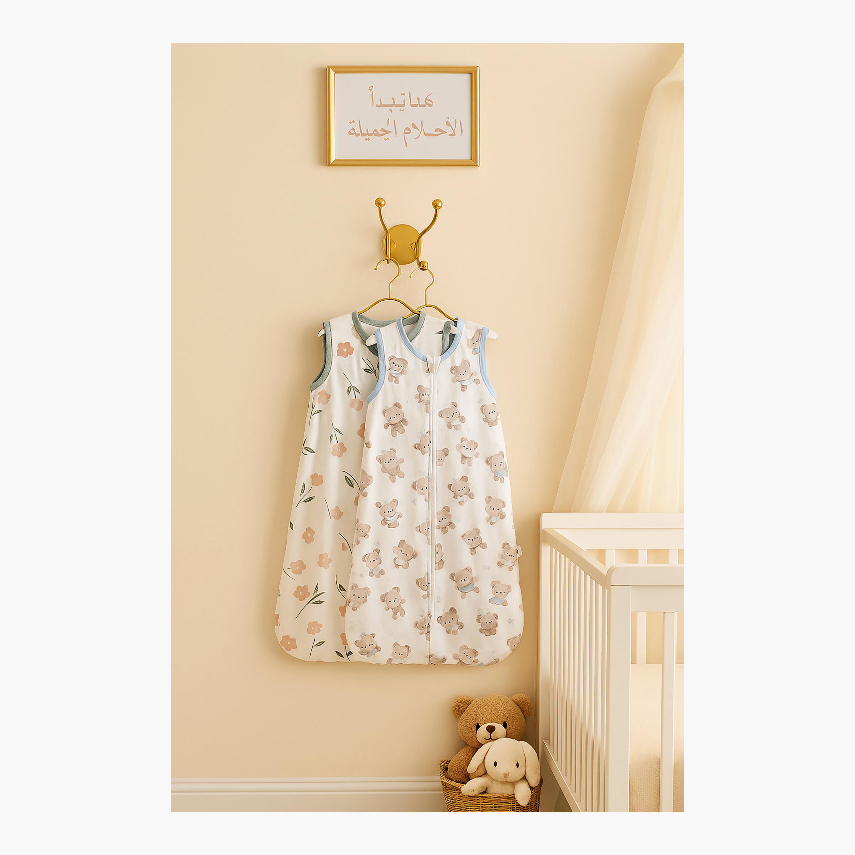 Kinder Valley Sleeveless 2-Piece Cotton Sleeping Bag - Teddy & Flora - S-baby-nursery-blanketsandswaddles-swaddlesandsleepingbags-image-5
