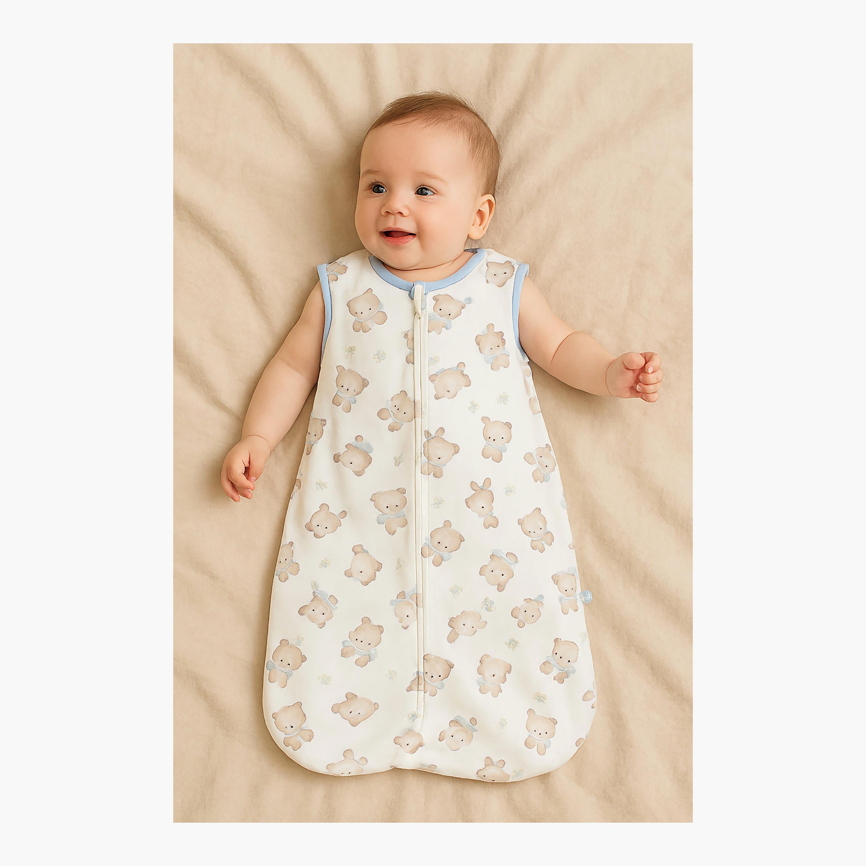 Kinder Valley Sleeveless 2-Piece Cotton Sleeping Bag - Teddy & Flora - S-baby-nursery-blanketsandswaddles-swaddlesandsleepingbags-image-7