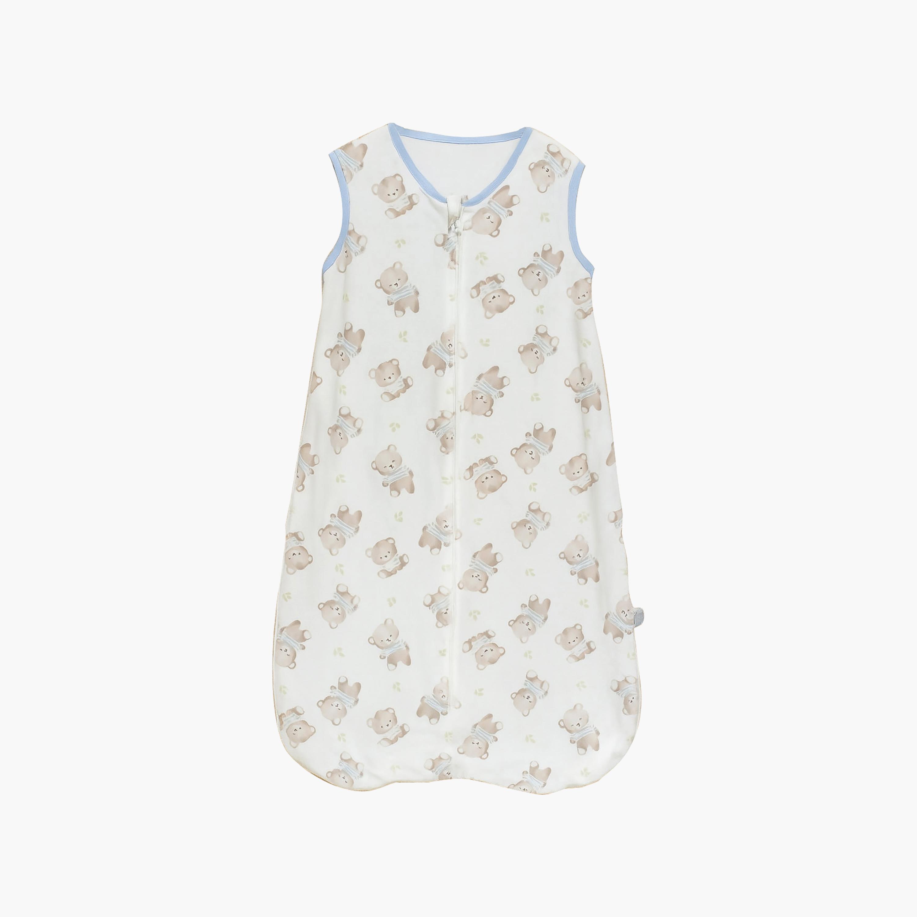Kinder Valley Sleeveless Cotton Sleeping Bag - Teddy - L-baby-nursery-blanketsandswaddles-swaddlesandsleepingbags-image-1