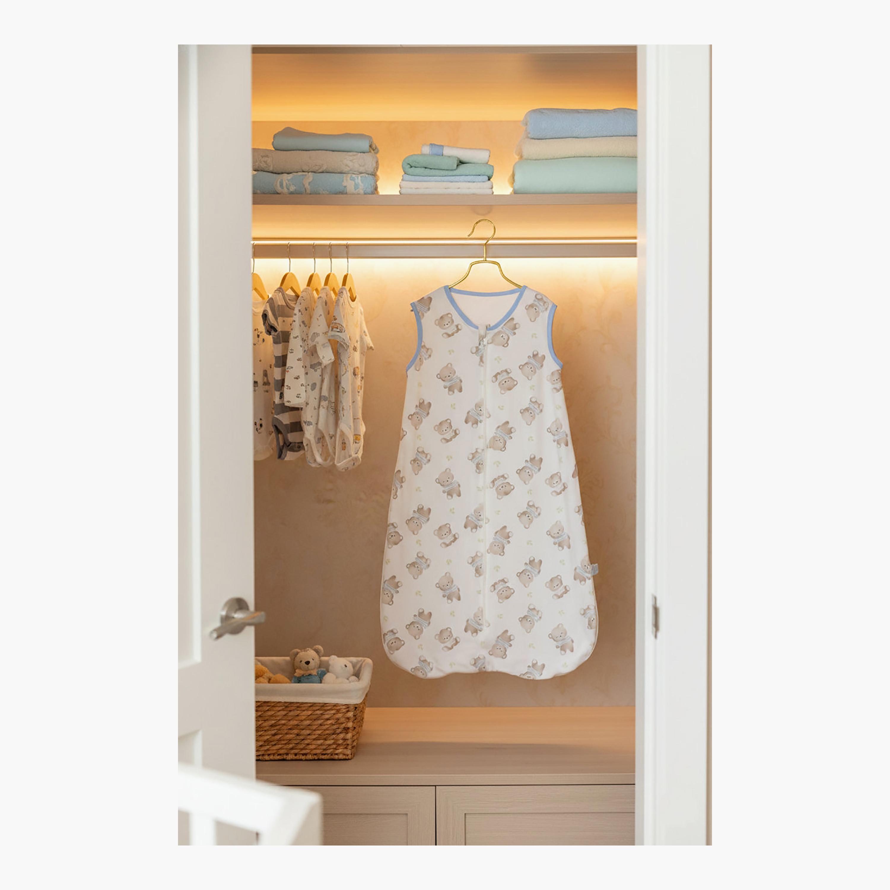 Kinder Valley Sleeveless Cotton Sleeping Bag - Teddy - L-baby-nursery-blanketsandswaddles-swaddlesandsleepingbags-image-5