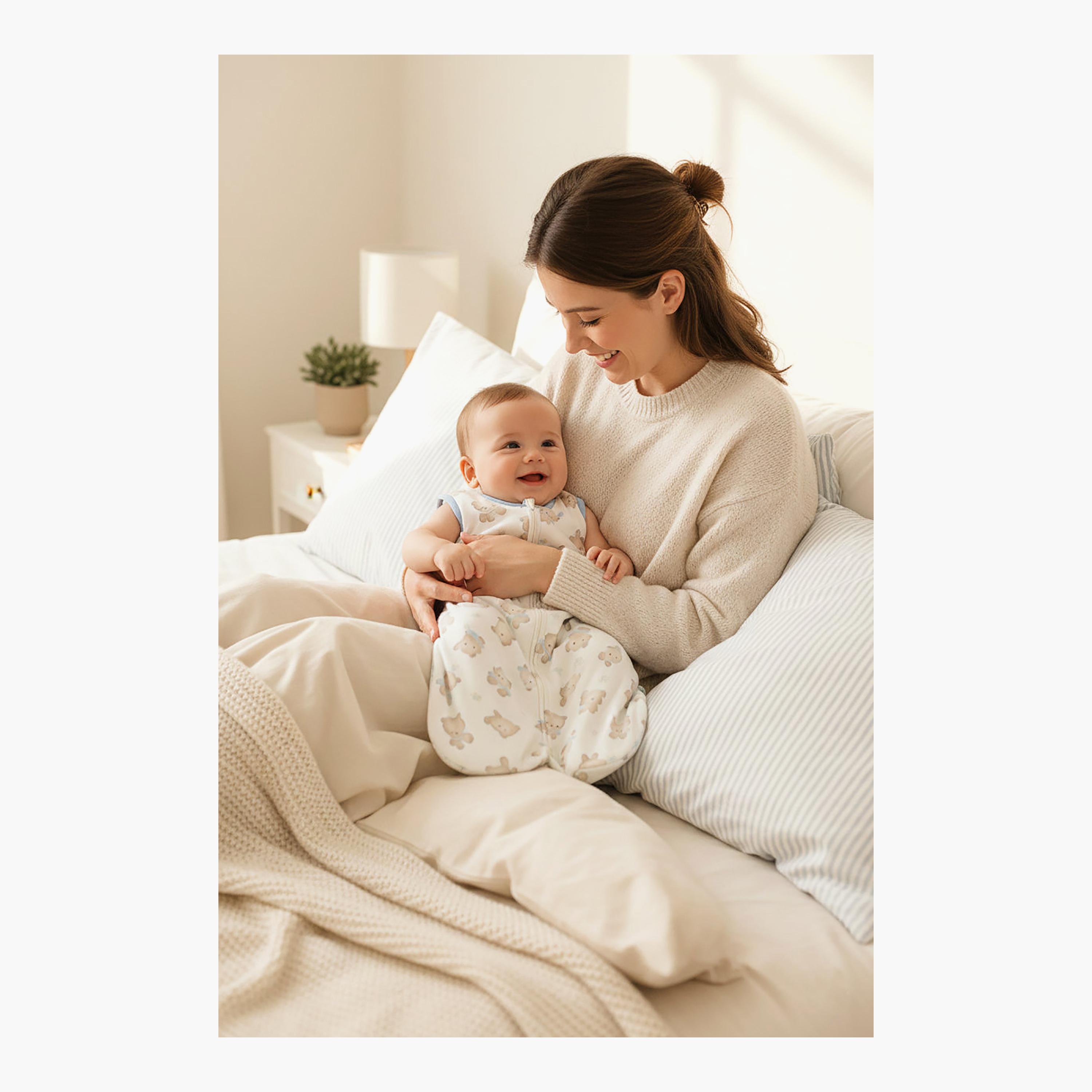 Kinder Valley Sleeveless Cotton Sleeping Bag - Teddy - L-baby-nursery-blanketsandswaddles-swaddlesandsleepingbags-image-8