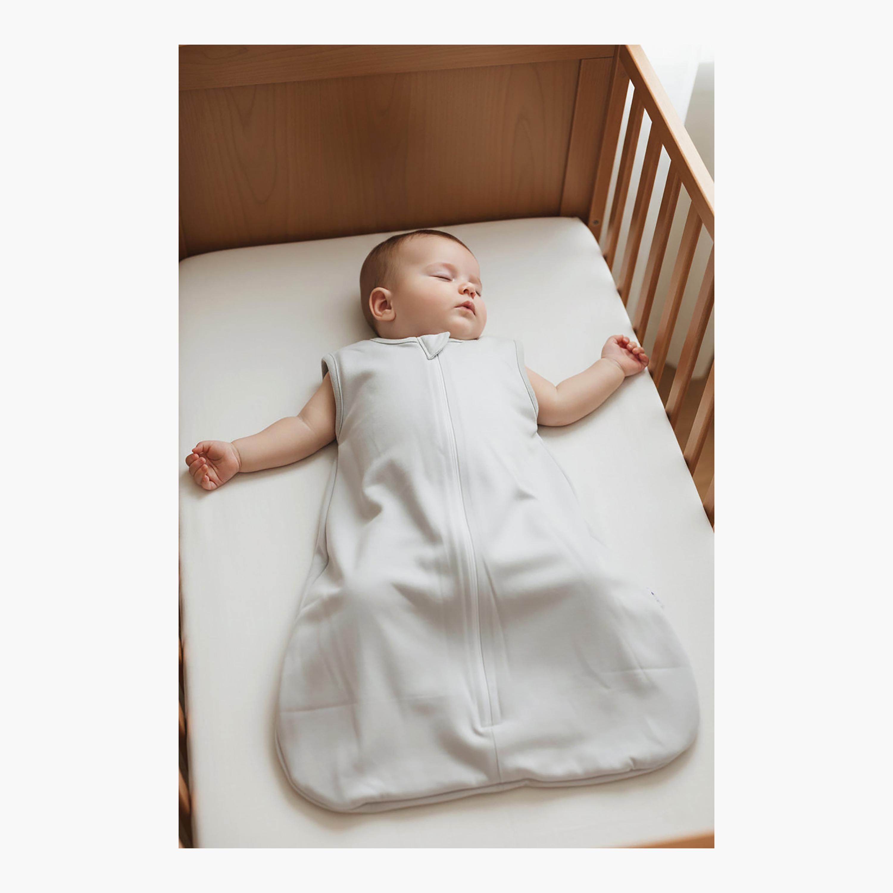 كيس نوم قطني بدون أكمام - رمادي - مقاس S من كيندر فالي-baby-nursery-blanketsandswaddles-swaddlesandsleepingbags-image-7
