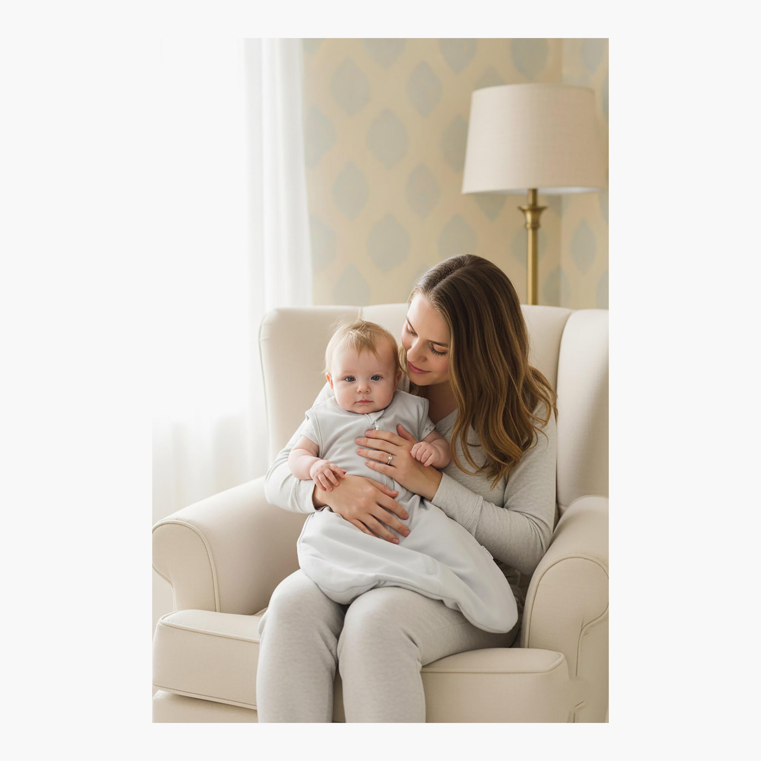 كيس نوم قطني بدون أكمام - رمادي - مقاس S من كيندر فالي-baby-nursery-blanketsandswaddles-swaddlesandsleepingbags-image-9