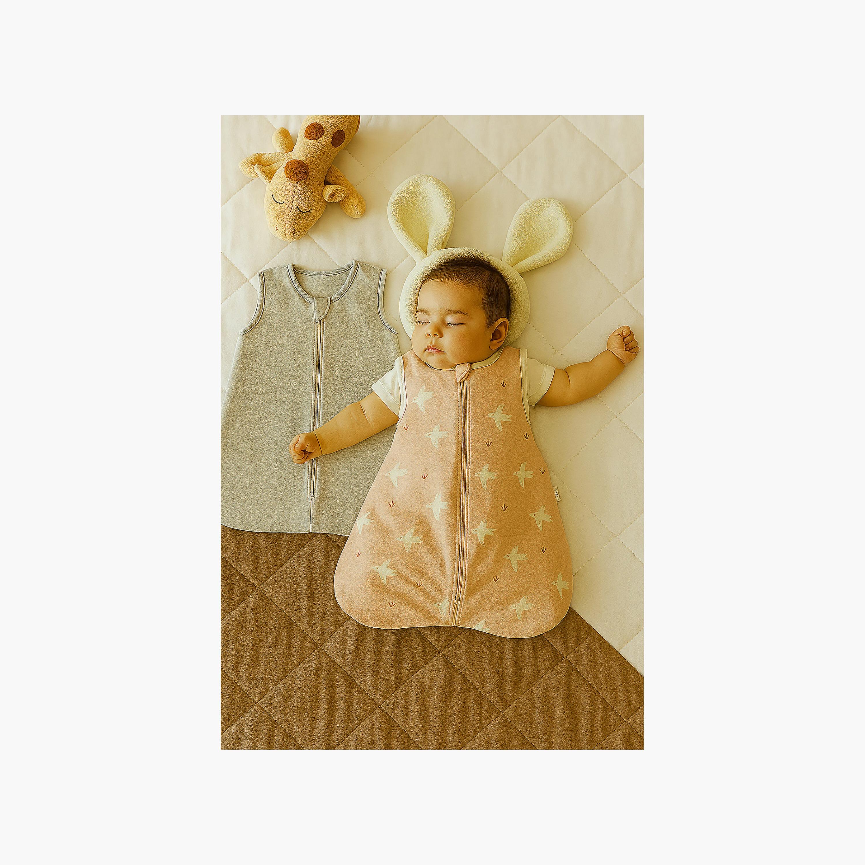 Kinder Valley 2-Piece Sleeveless Cotton Sleeping Bag - Starling Dream & Grey - L-baby-nursery-blanketsandswaddles-swaddlesandsleepingbags-image-3