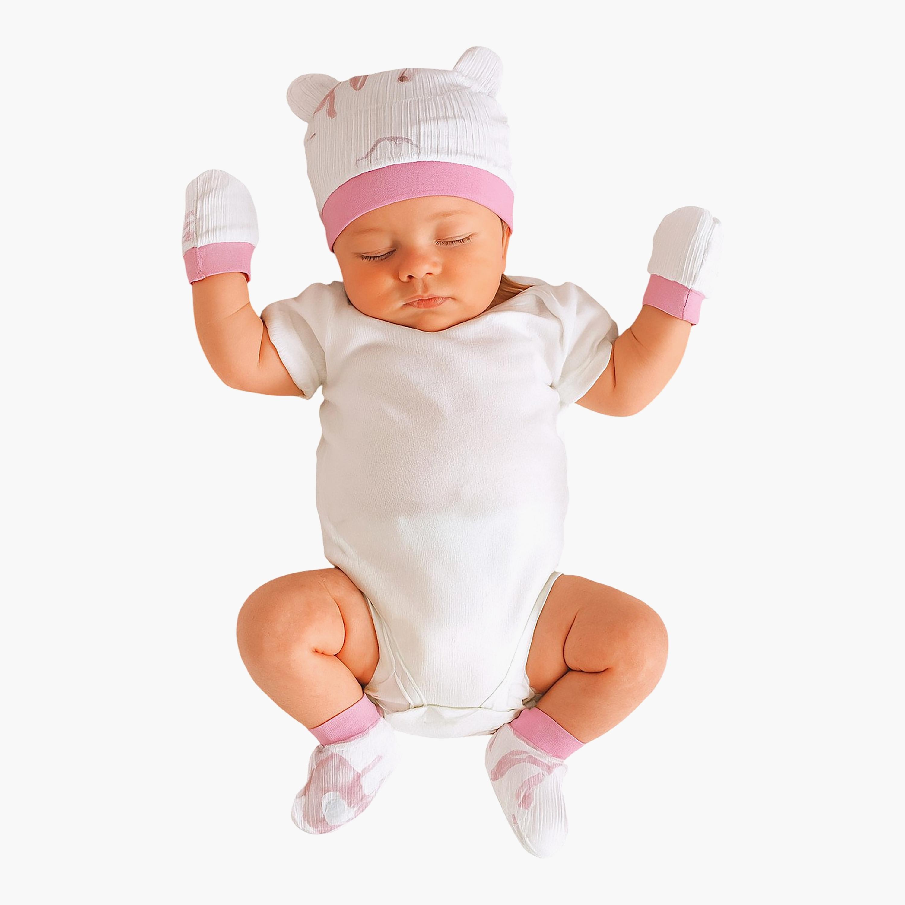 Kinder Valley 5-Piece Newborn Set - Pink-baby-boys-accessories-mittens-image-2