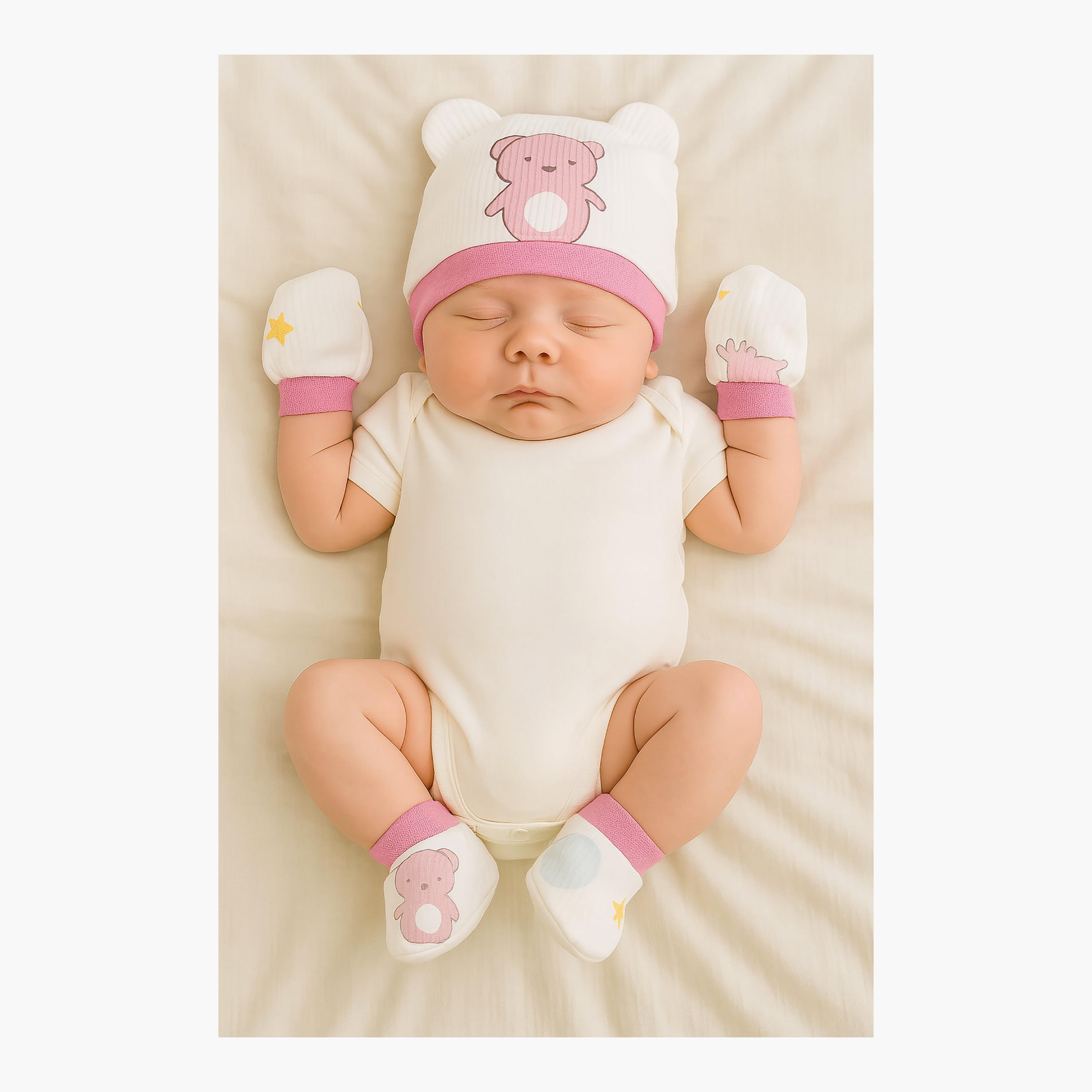 Kinder Valley 5-Piece Newborn Set - Pink-baby-boys-accessories-mittens-image-3
