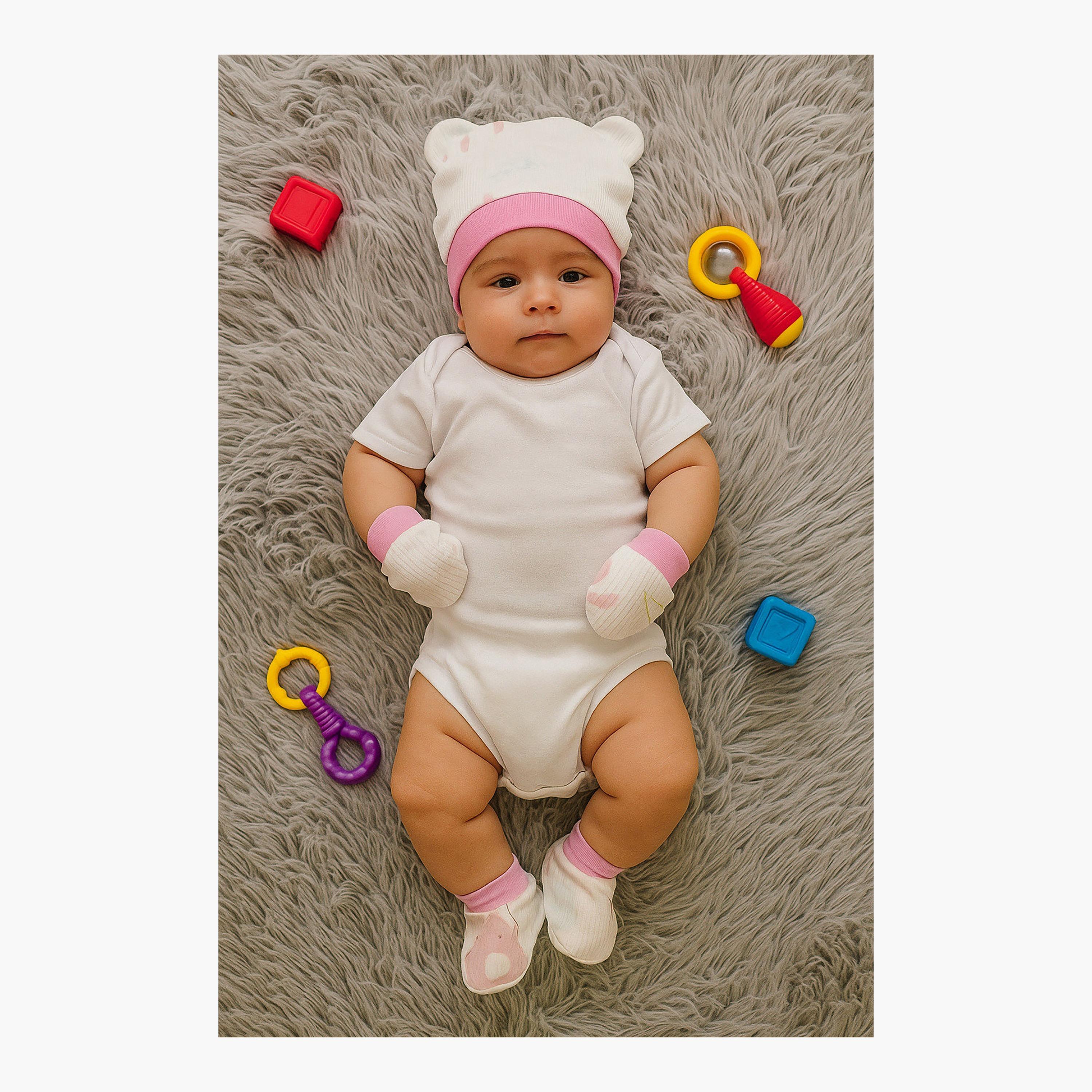 Kinder Valley 5-Piece Newborn Set - Pink-baby-boys-accessories-mittens-image-7