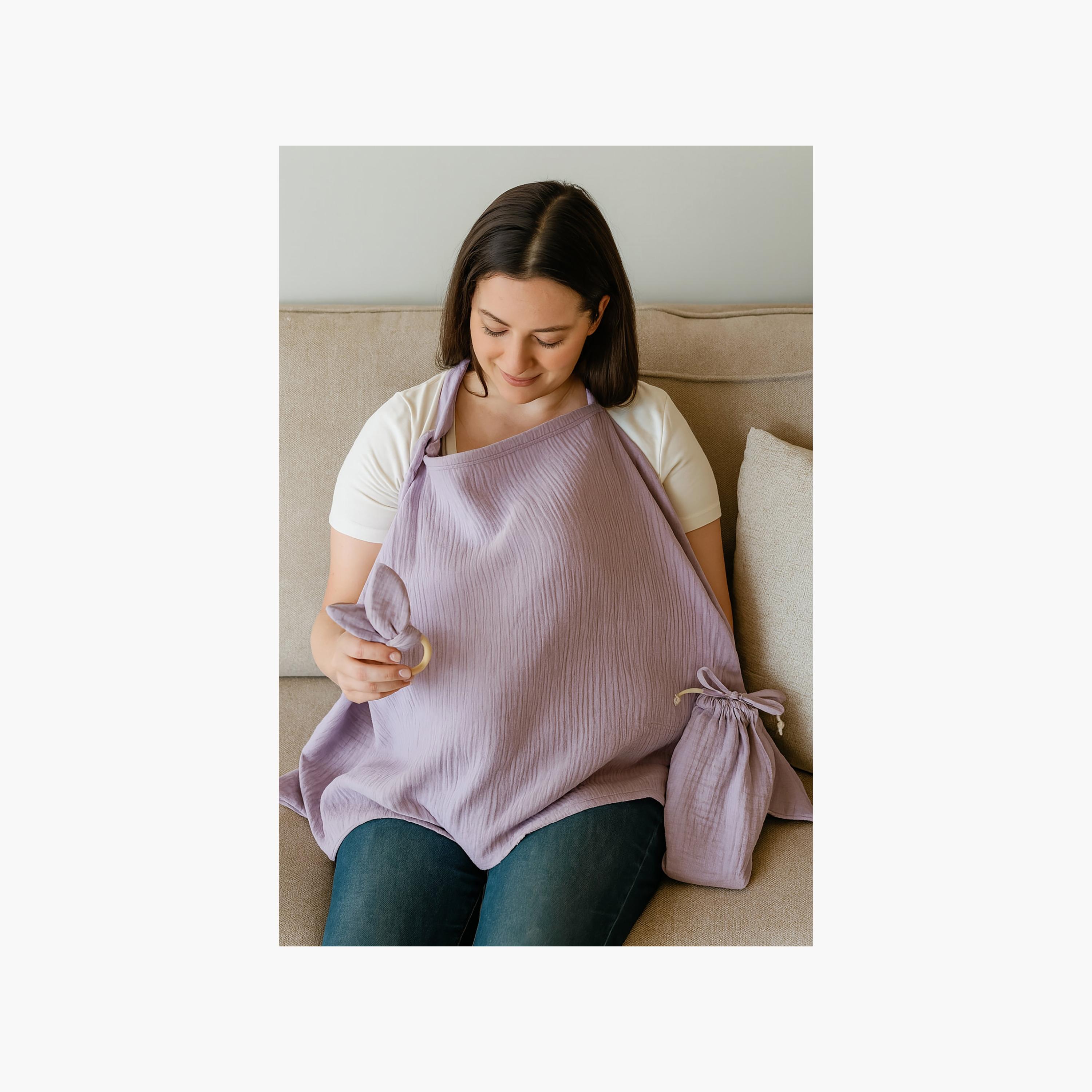 Kinder Valley Aura Breastfeeding Cover with Pouch & Rabbit Eat Cloth Teether-baby-feeding-breastfeedingandcare-image-2