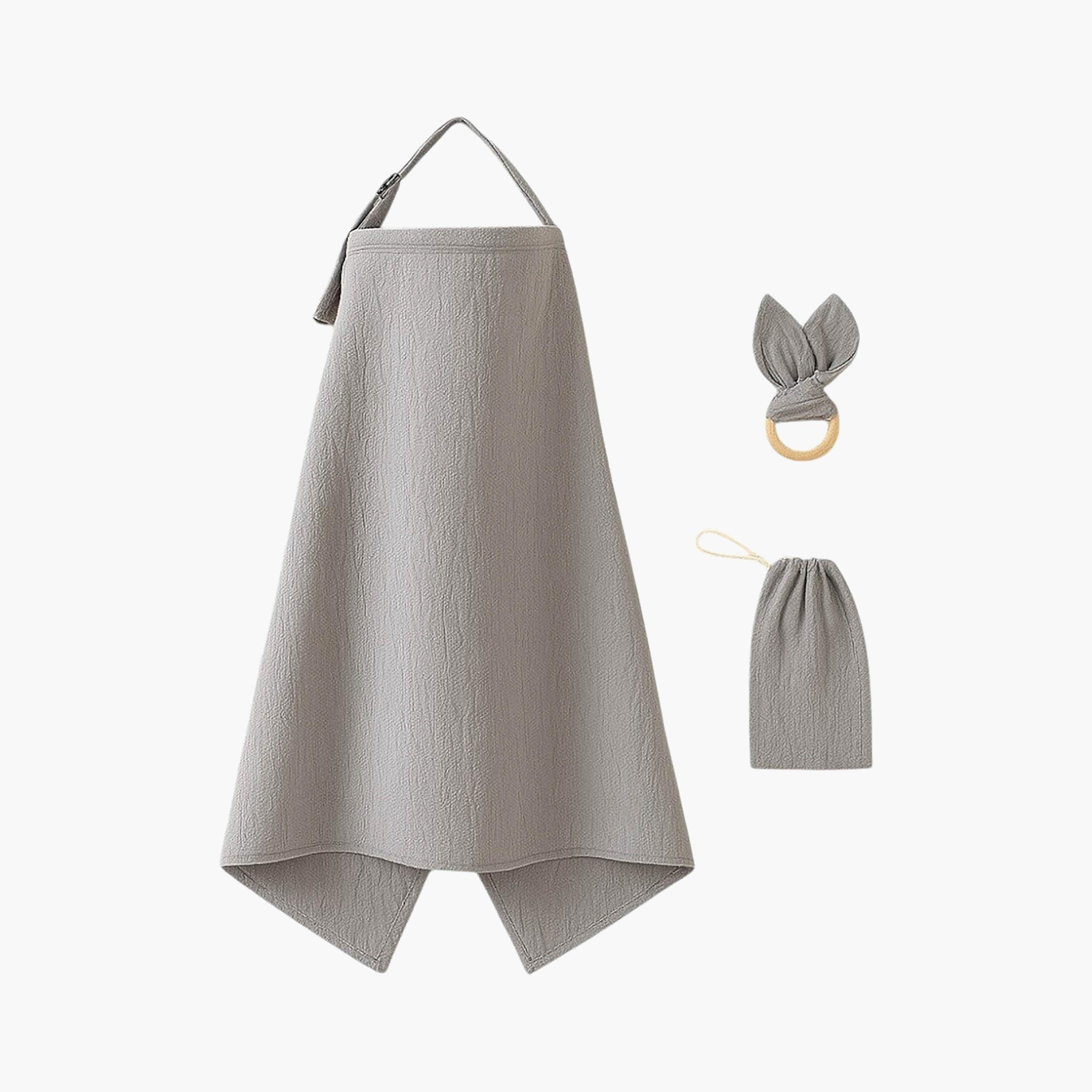 Kinder Valley Aura Breastfeeding Cover with Pouch & Rabbit Eat Cloth Teether-baby-feeding-breastfeedingandcare-image-1