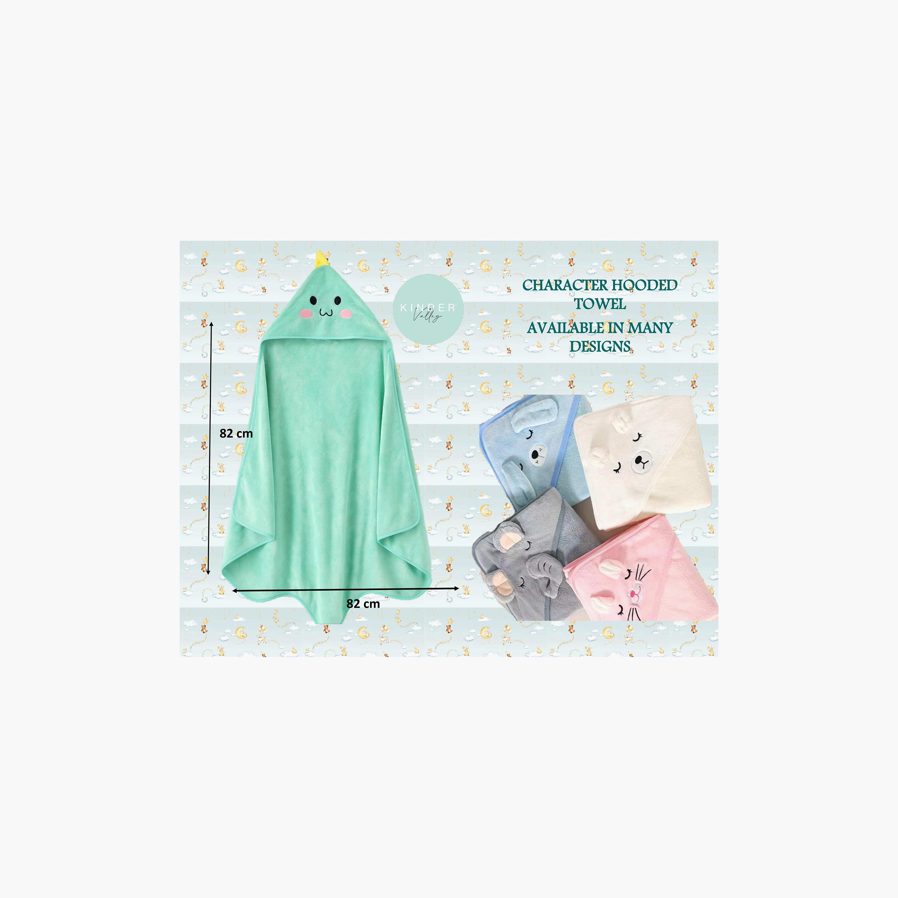 منشفة بوليستر بغطاء رأس - بتصميم روري من كيندر فالي-baby-bathandcare-towels-image-6