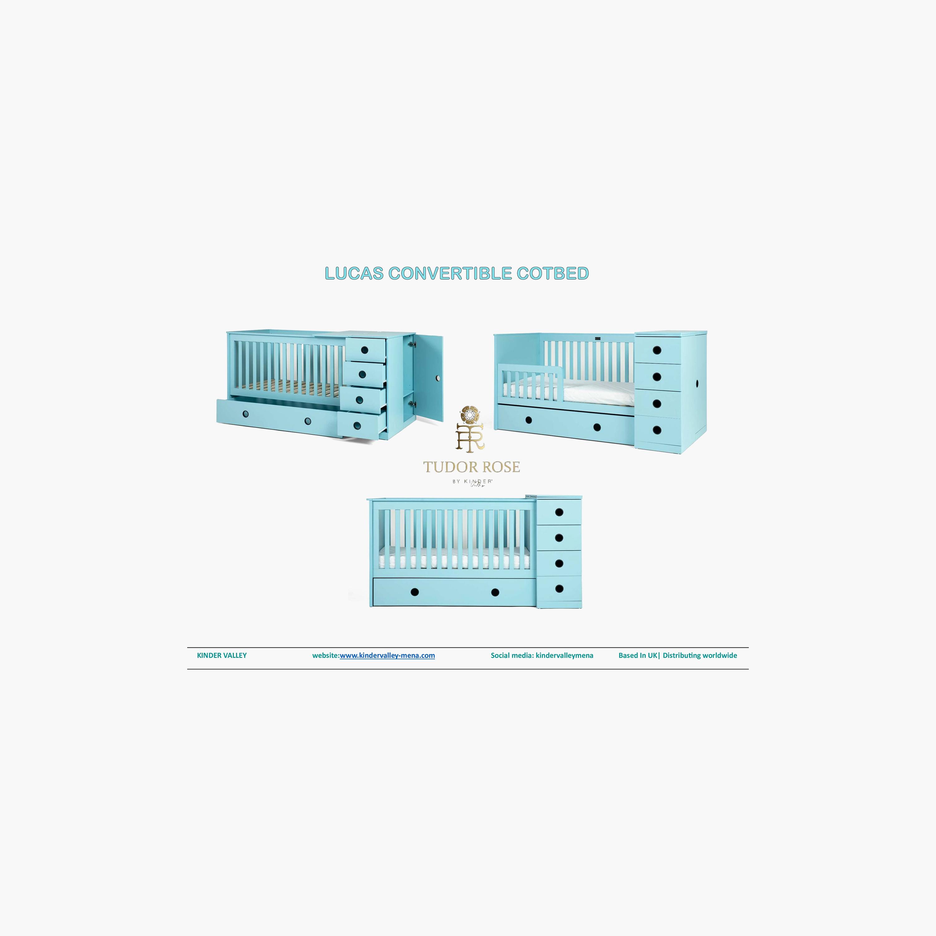 Kinder Valley Tudor Rose Lucas 4-In-1 Luxury Cotbed-baby-nursery-furniture-cribsandbeds-beds-image-3