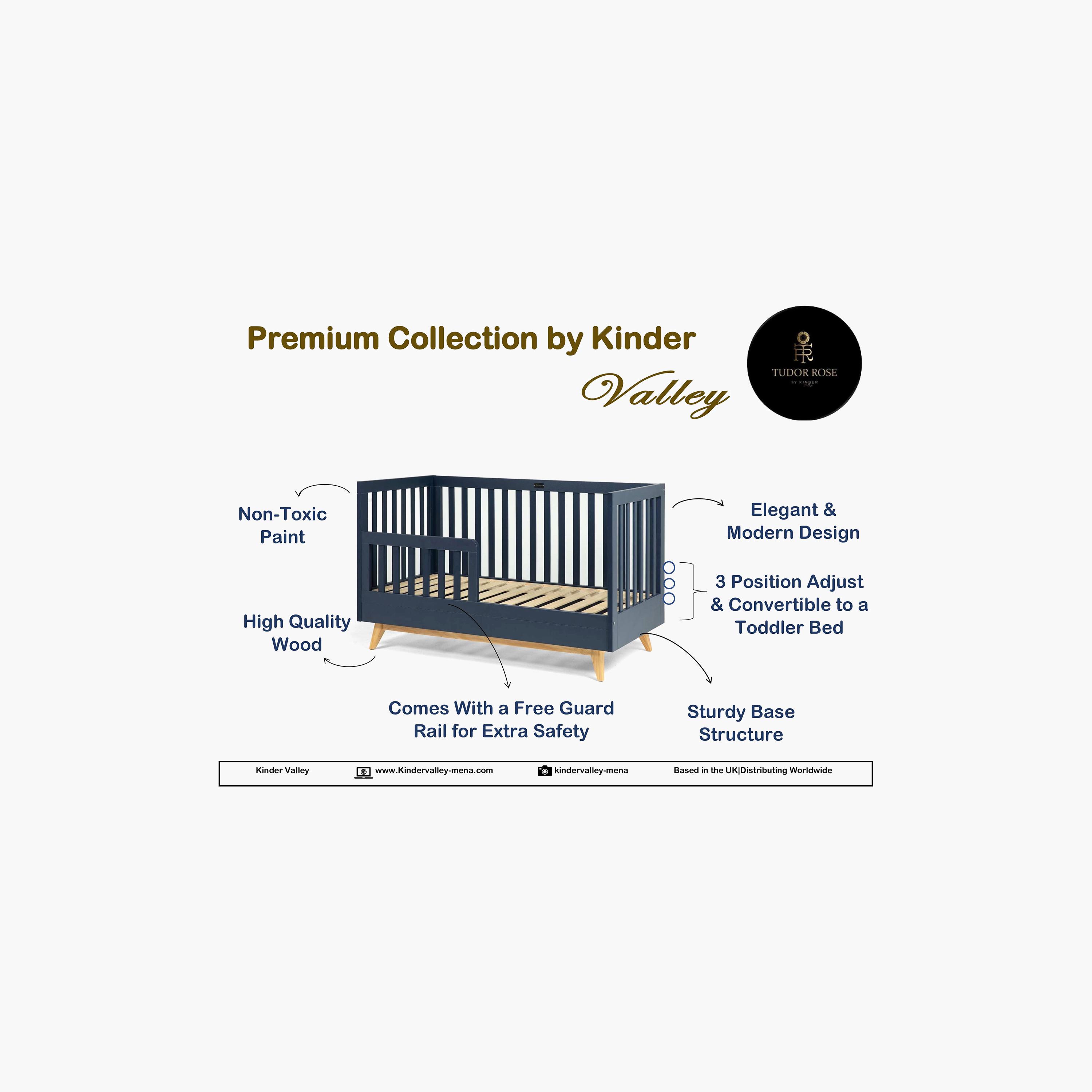 Kinder Valley Tudor Rose Alex 4-In-1 Premium Cotbed-baby-nursery-furniture-cribsandbeds-babycribs-image-11
