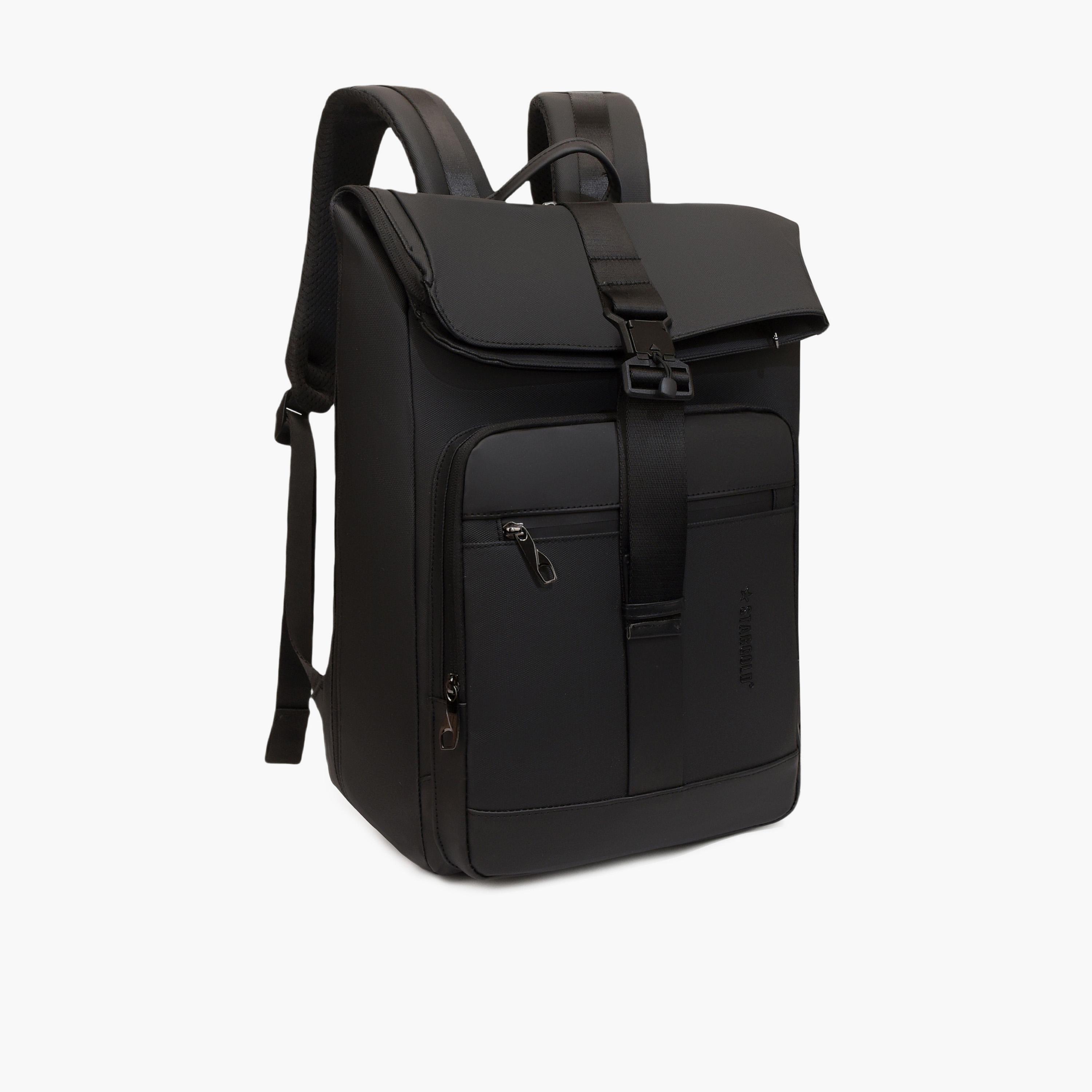 ستارغولد - شنطة ظهر 23 لترًا | 17 إنش، جلد صناعي، حزام قابل للتعديل | AOST22050-travel-luggagesandbags-backpacks-image-1