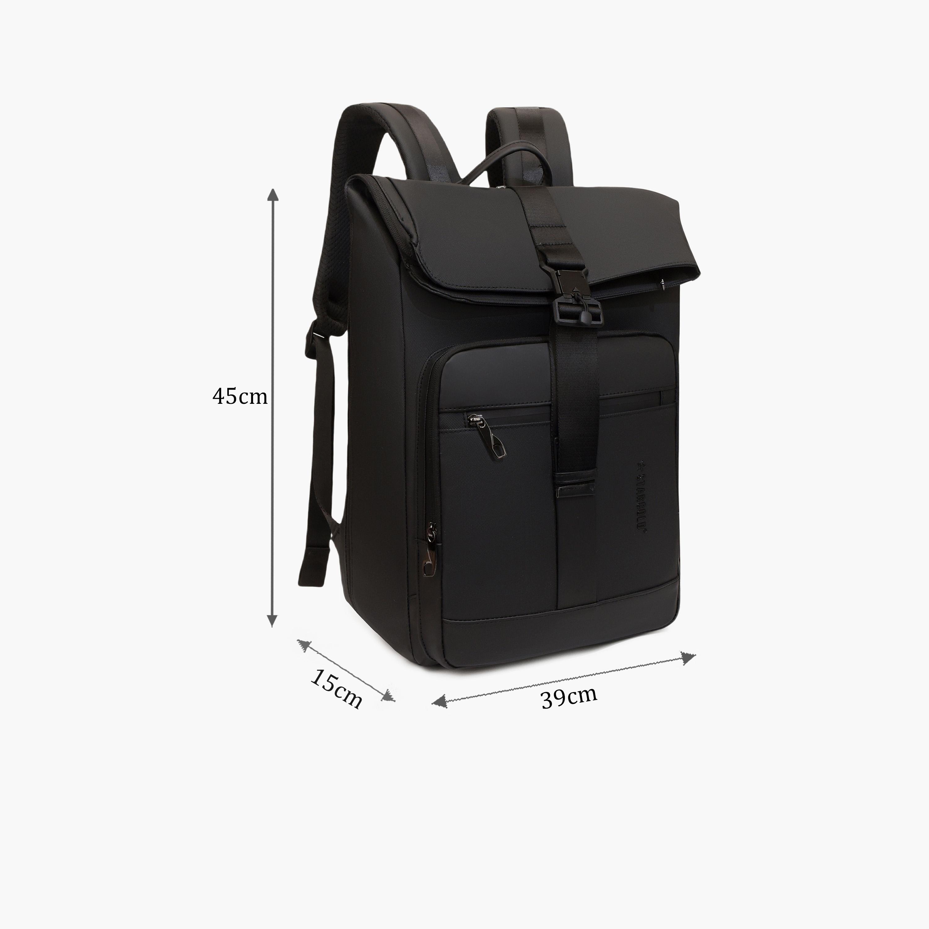 ستارغولد - شنطة ظهر 23 لترًا | 17 إنش، جلد صناعي، حزام قابل للتعديل | AOST22050-travel-luggagesandbags-backpacks-image-2