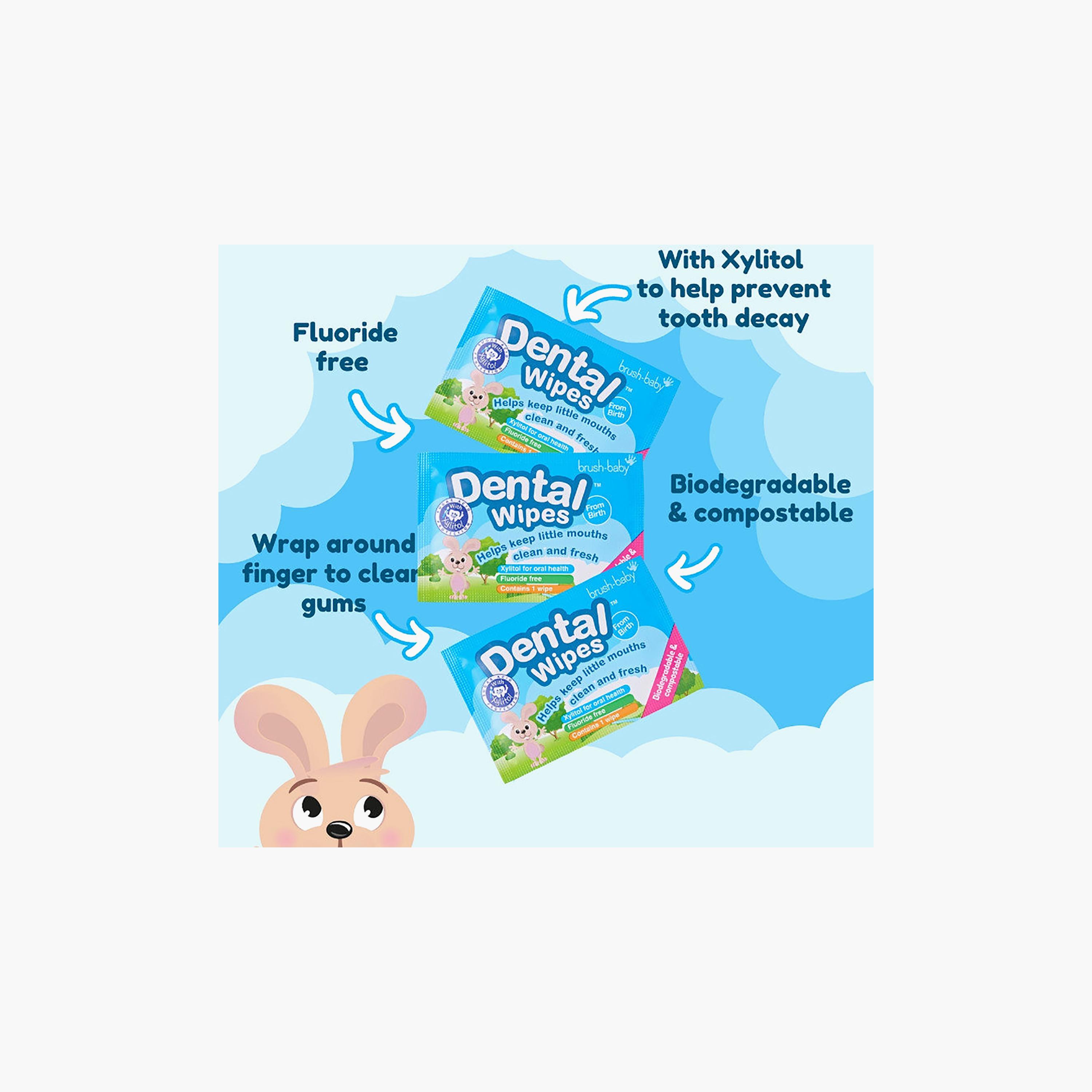 Brush Baby 28-Piece Biodegradable Dental Wipes-baby-bathandcare-oralcare-teethanddentalcare-image-3