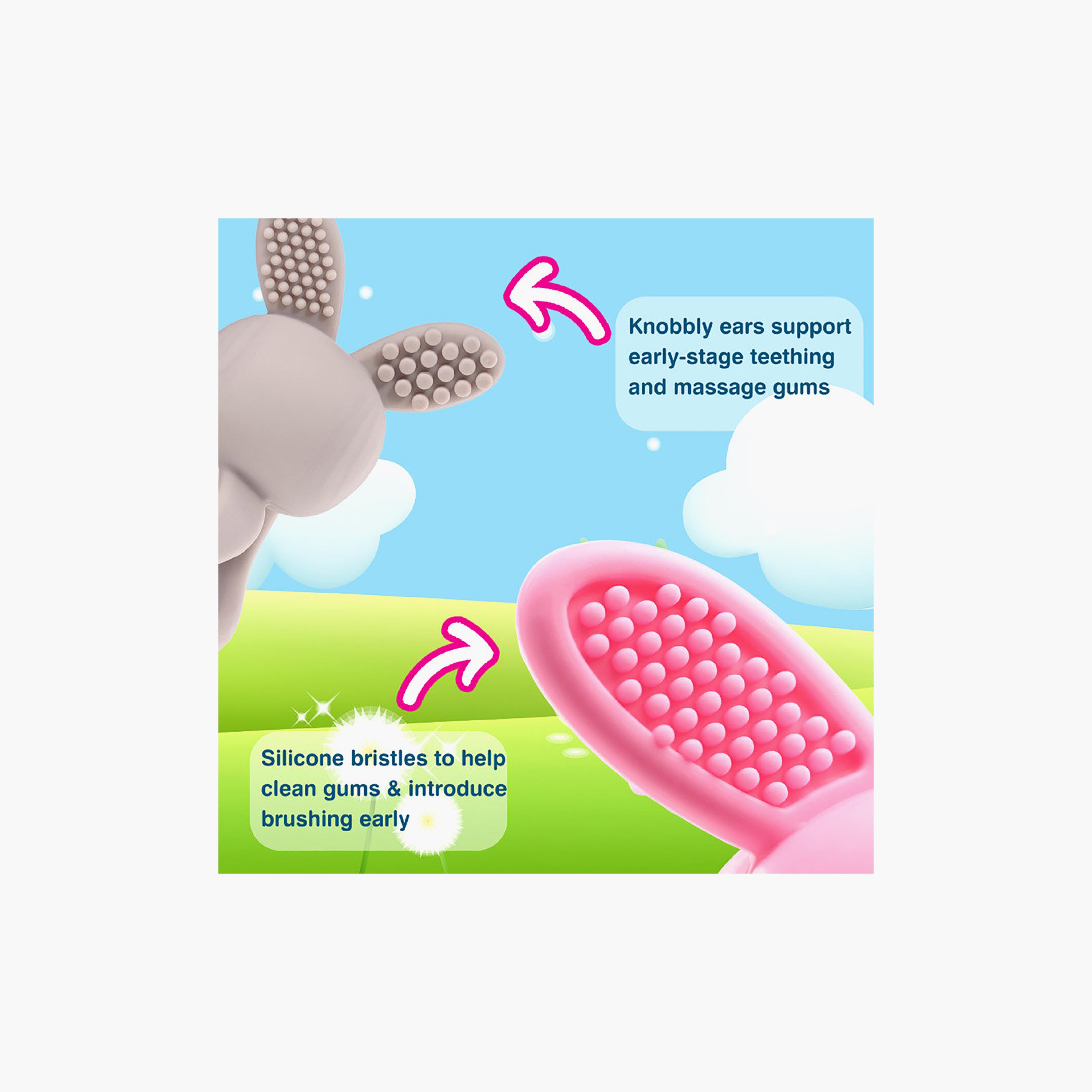 Brush Baby 3D Bobbie Bunny Teether - 0-3 Years-baby-feeding-teethers-image-4