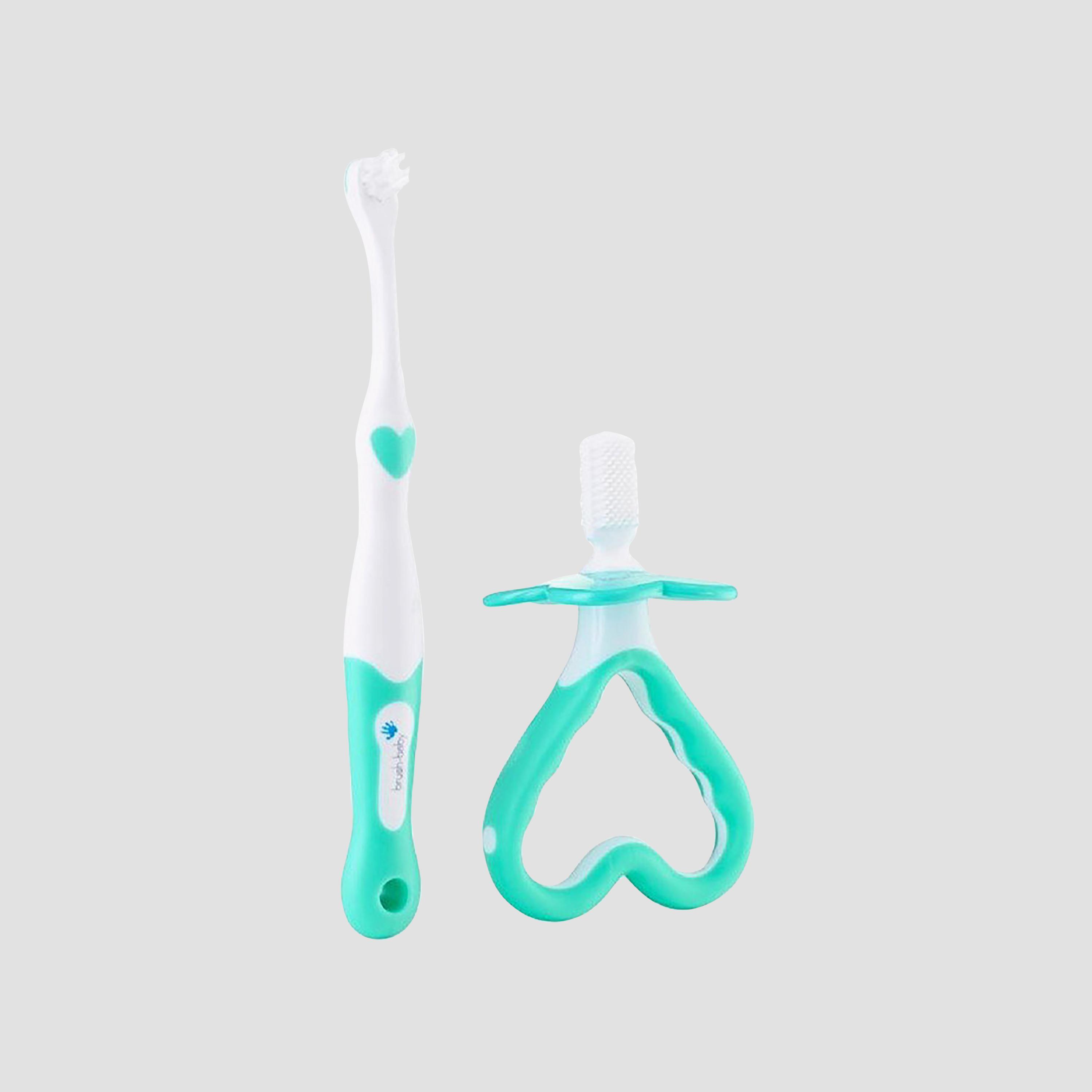 Brush Baby First Brush & Teether Set - 0-18 Months-baby-bathandcare-oralcare-image-1
