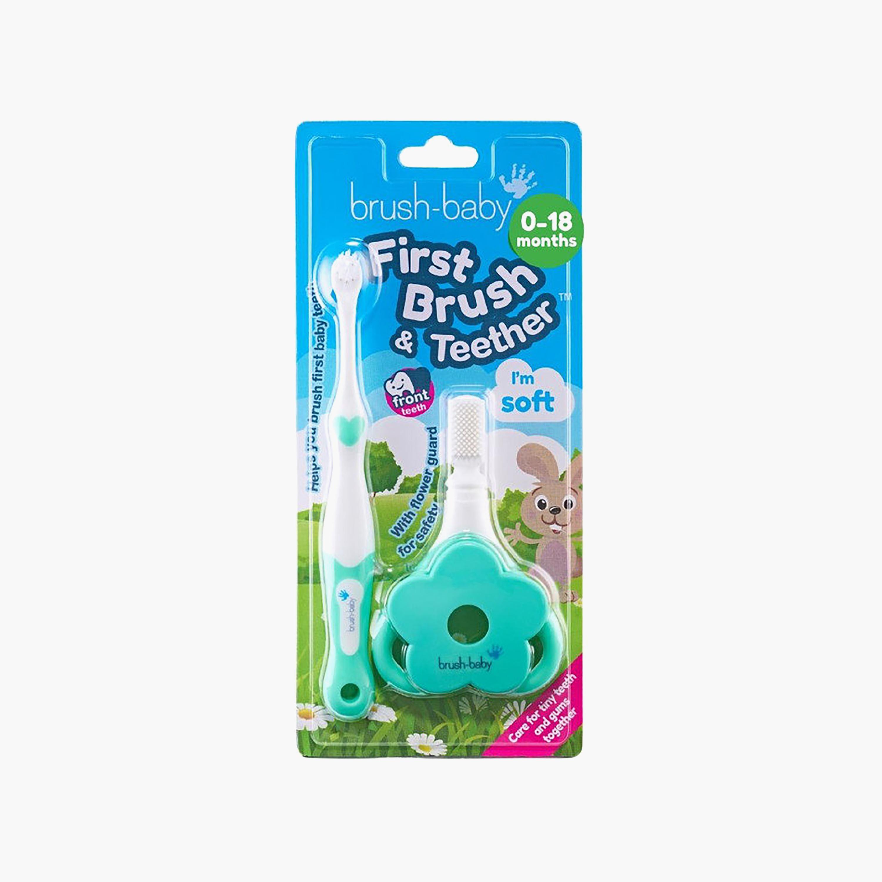 Brush Baby First Brush & Teether Set - 0-18 Months-baby-bathandcare-oralcare-image-2
