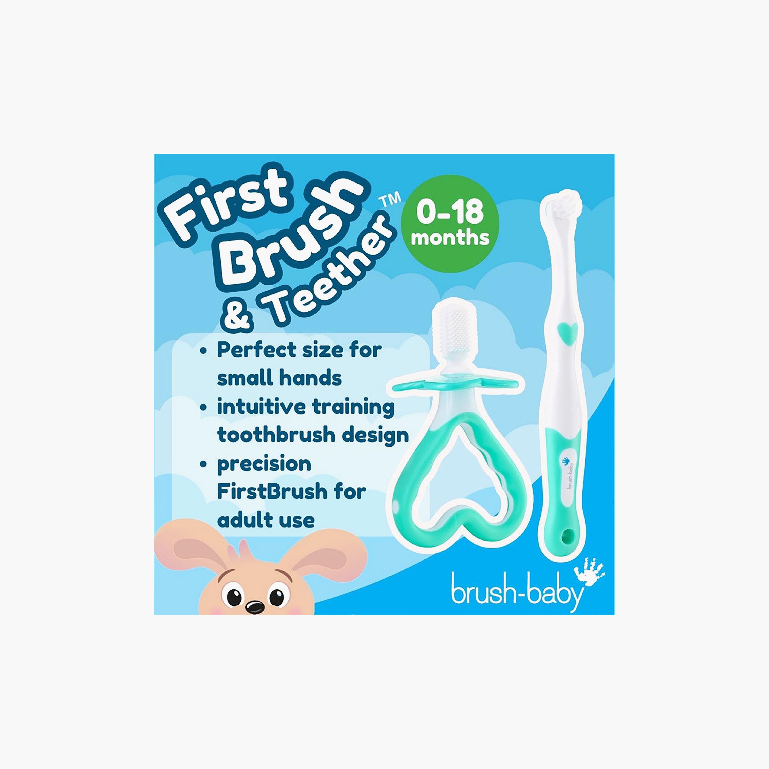 Brush Baby First Brush & Teether Set - 0-18 Months-baby-bathandcare-oralcare-image-4