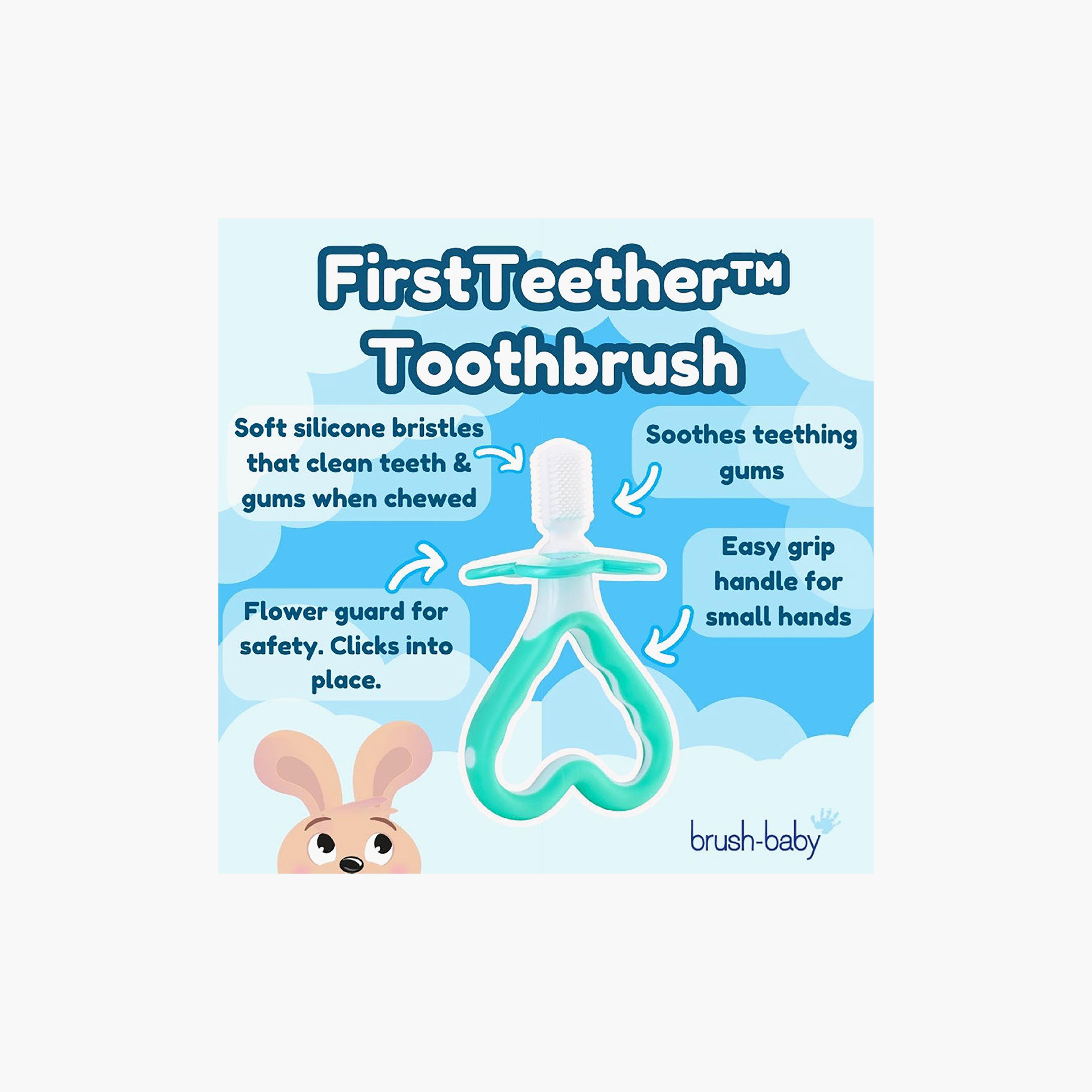 Brush Baby First Brush & Teether Set - 0-18 Months-baby-bathandcare-oralcare-image-5