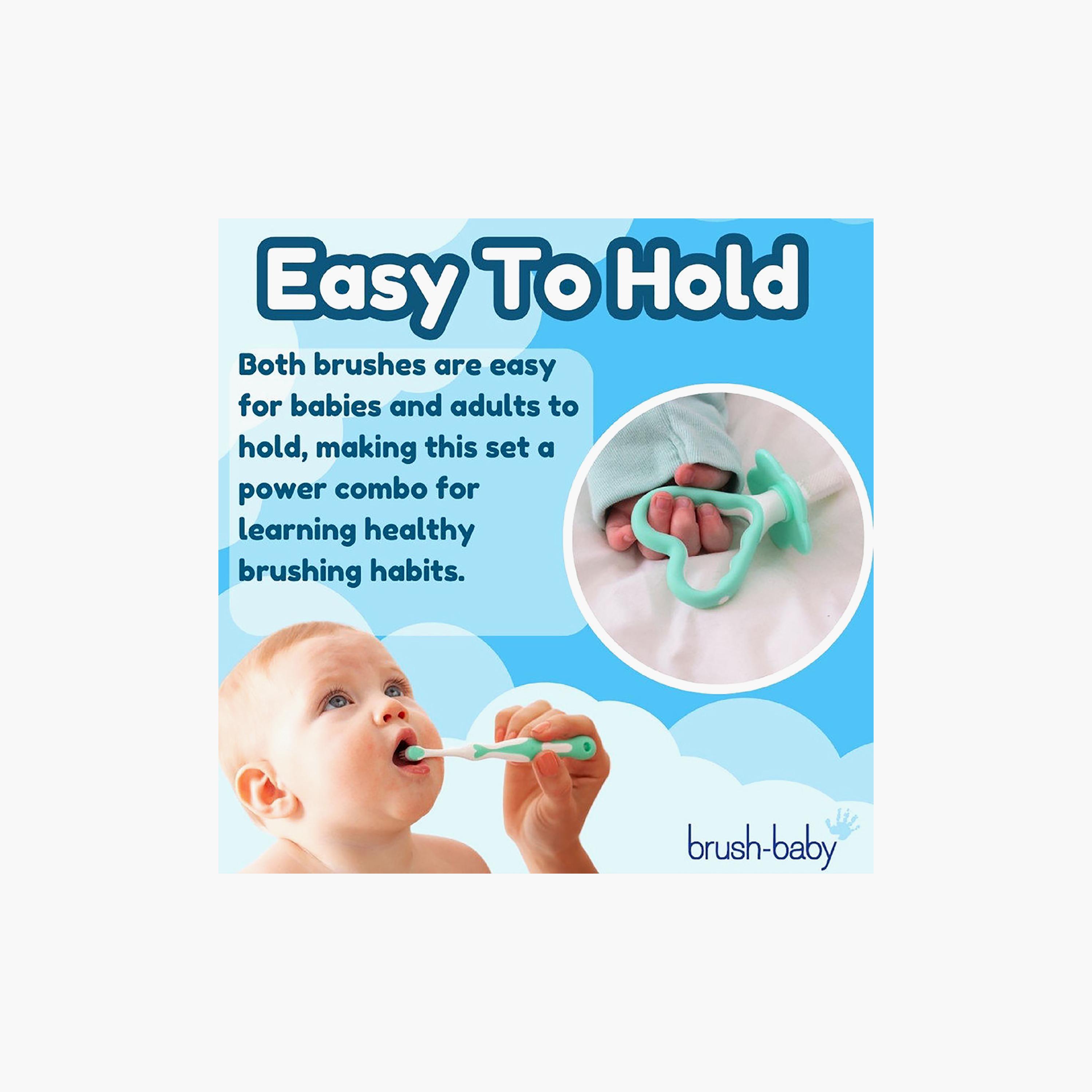 Brush Baby First Brush & Teether Set - 0-18 Months-baby-bathandcare-oralcare-image-7