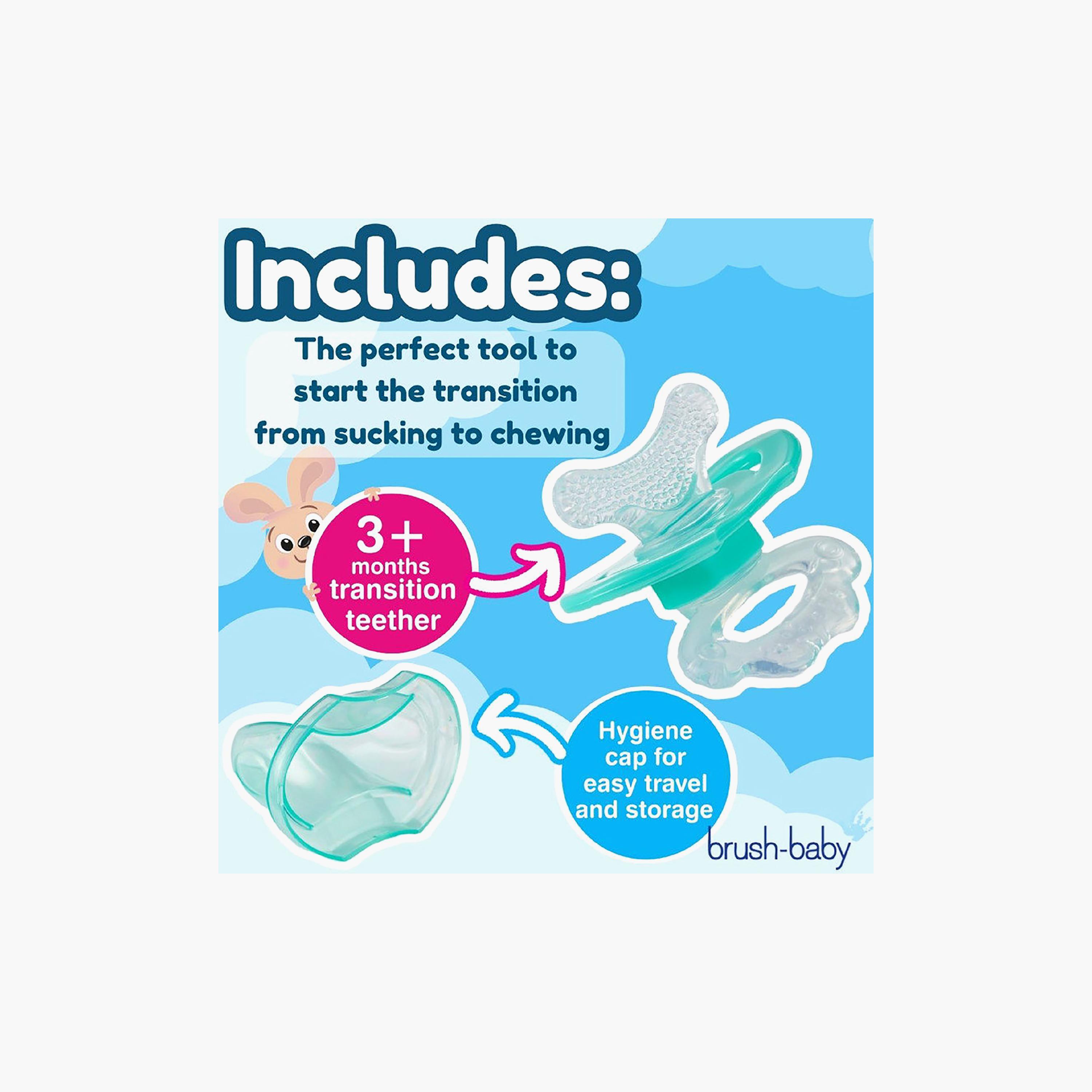 Brush Baby FrontEase Teether - Teal - 3 Months+-baby-feeding-teethers-image-4