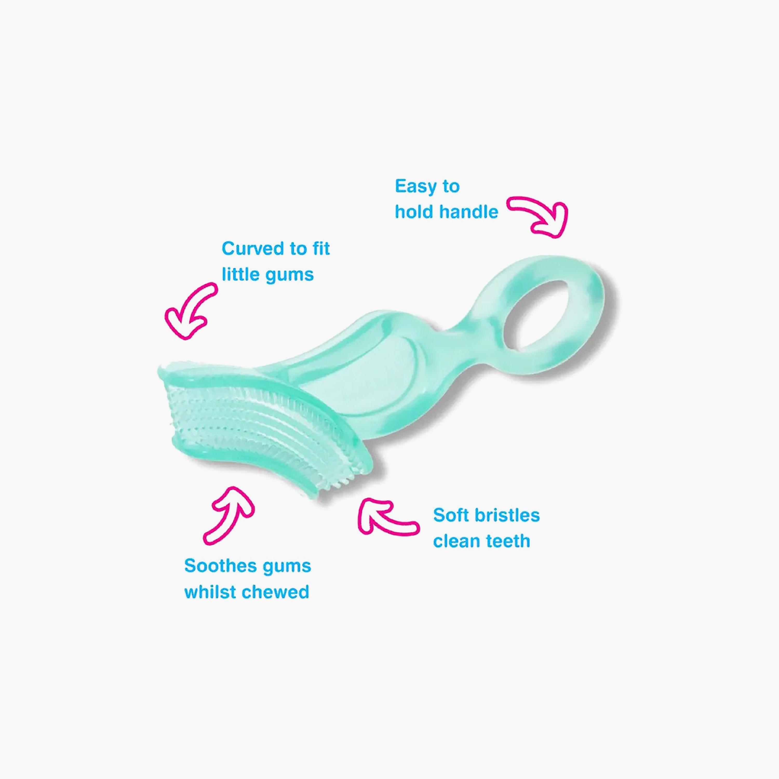 Brush Baby 2-Piece Chewable Toothbrush - Teal - 10-36 Months-baby-bathandcare-oralcare-image-4
