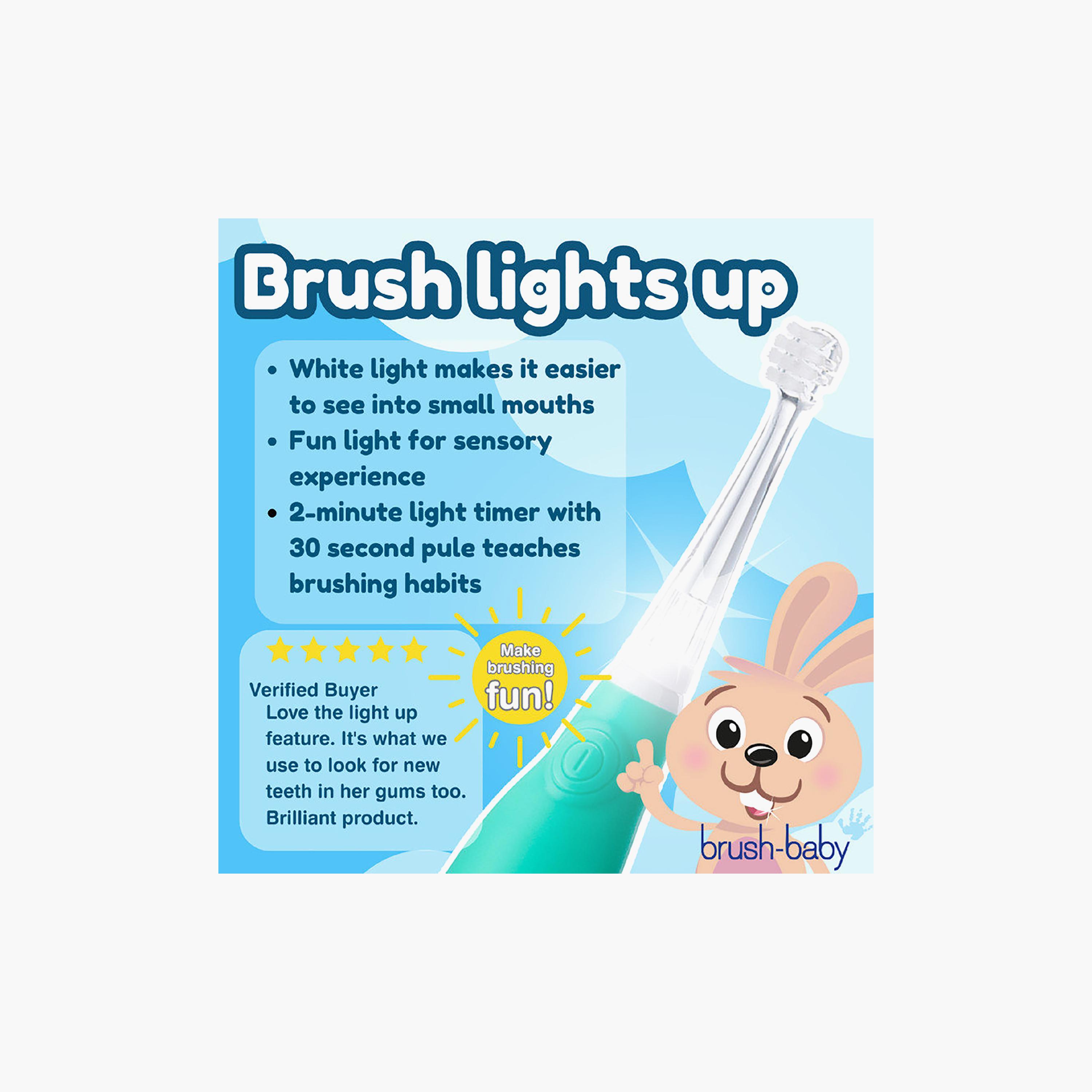 فرشاة أسنان كهربائية مع رأسي فرشاة - بيبي سونيك - 0-3 سنوات من براش بيبي-baby-bathandcare-oralcare-image-5