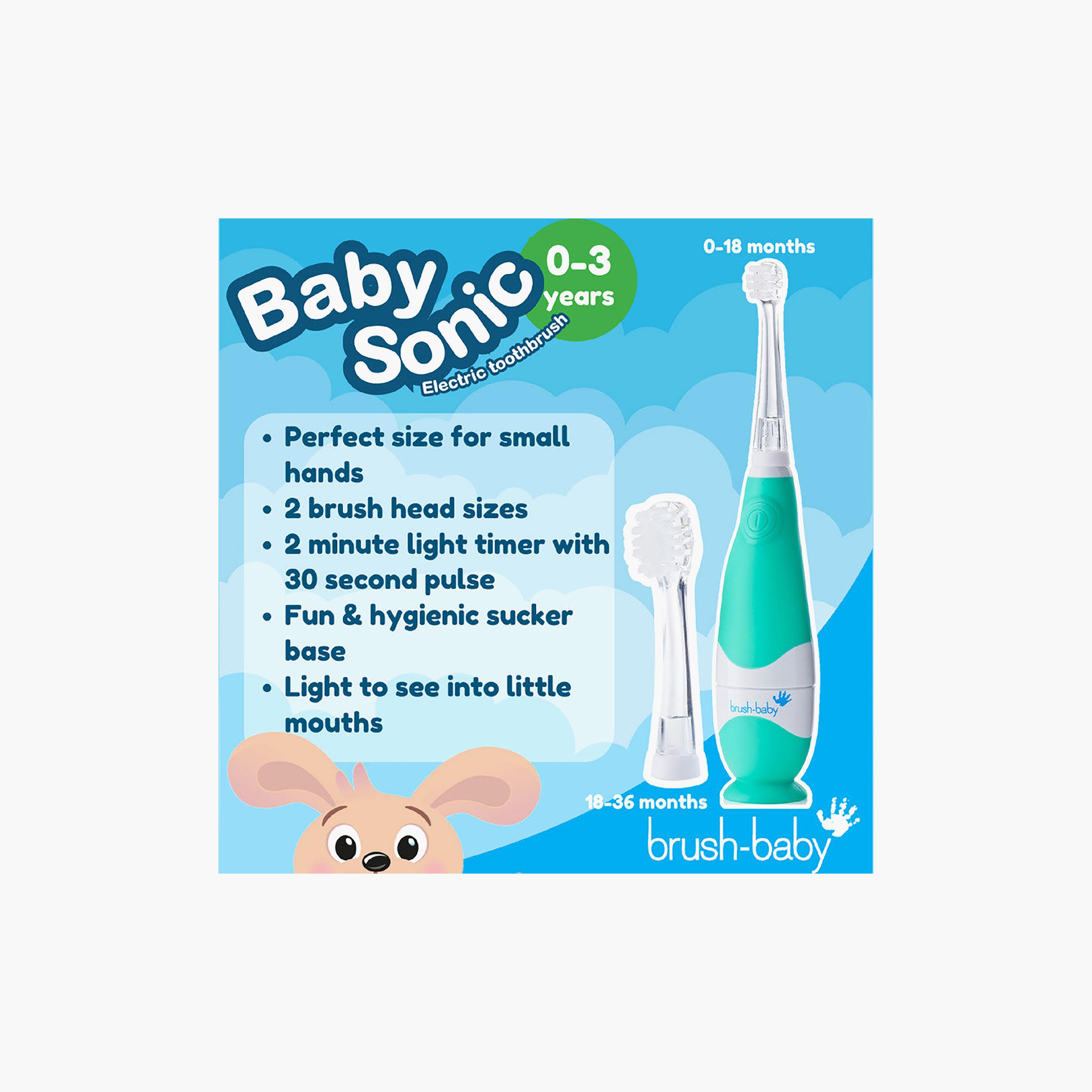 Brush Baby Electric Toothbrush with 2 Brush Heads - BabySonic - 0-3 Years-baby-bathandcare-oralcare-image-7