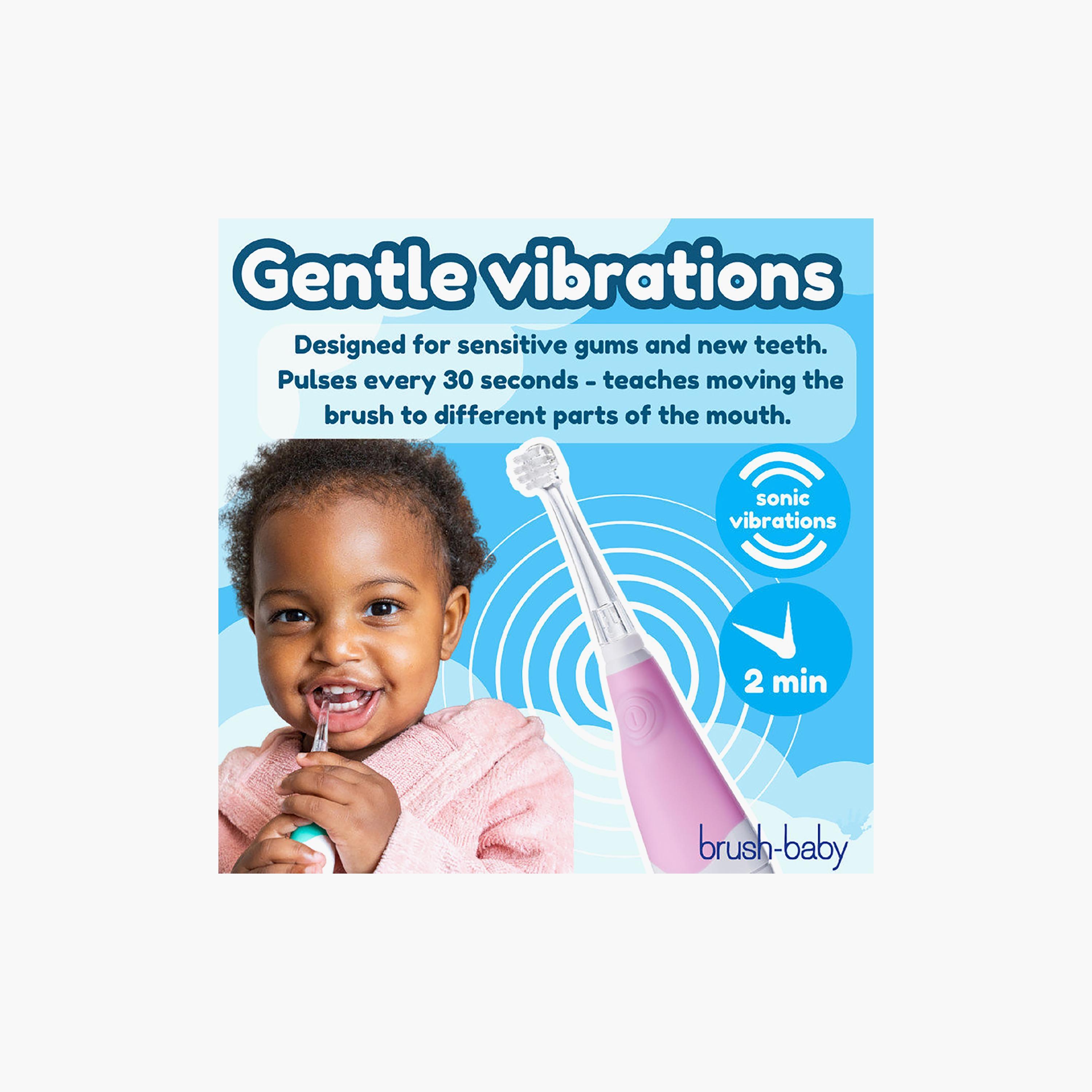 Brush Baby Electric Toothbrush with 2 Brush Heads - BabySonic - 0-3 Years-baby-bathandcare-oralcare-image-11