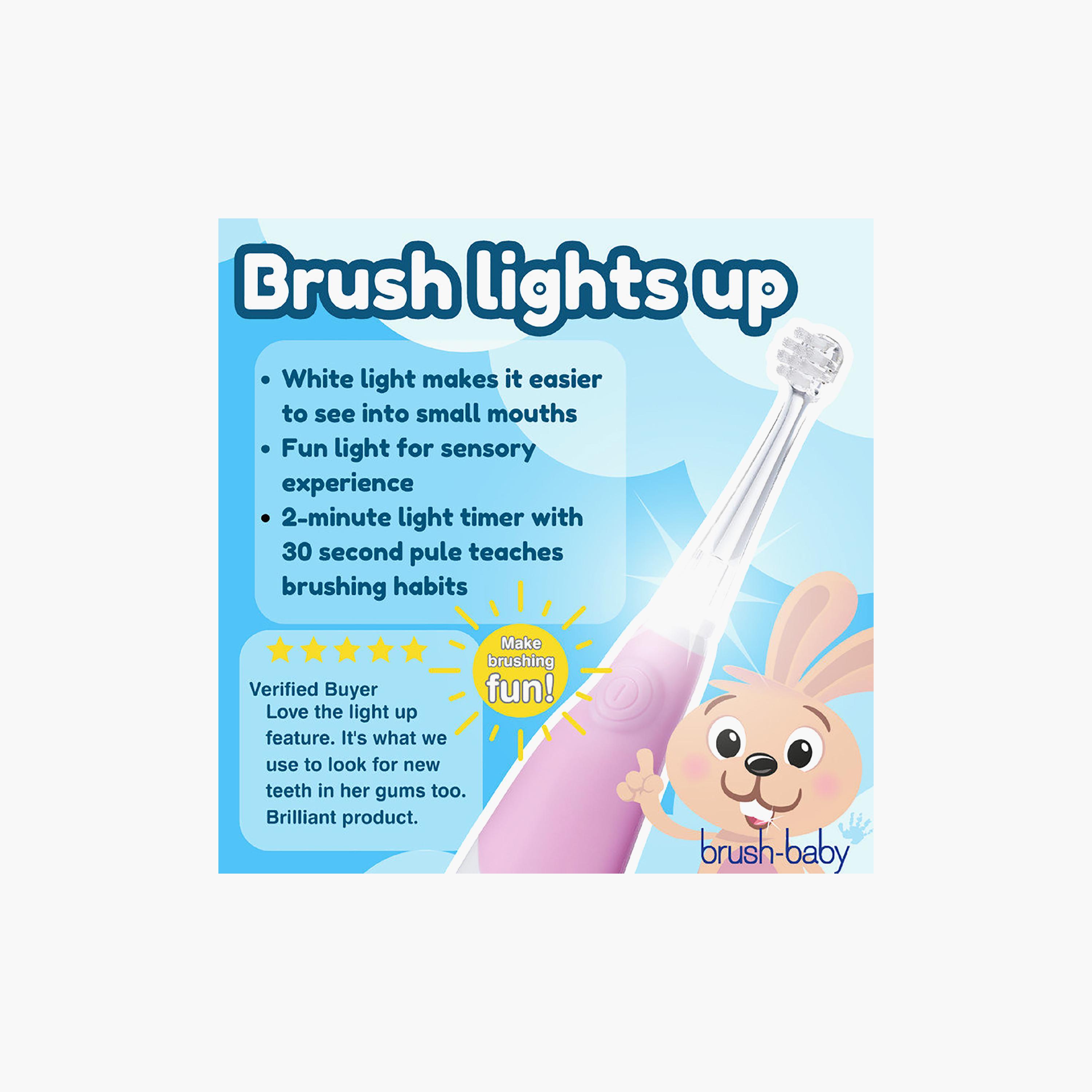 فرشاة أسنان كهربائية مع رأسي فرشاة - بيبي سونيك - 0-3 سنوات من براش بيبي-baby-bathandcare-oralcare-image-5