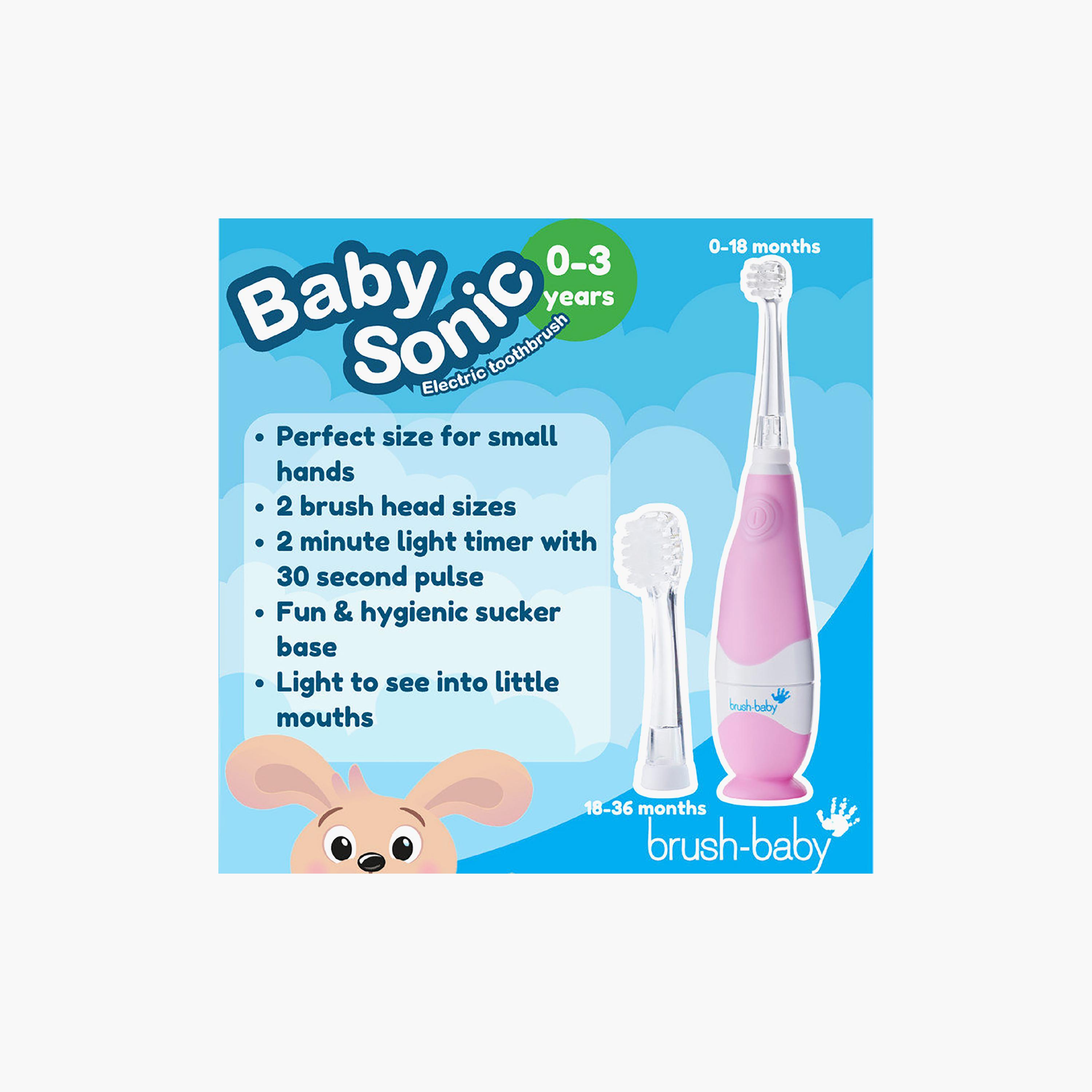 فرشاة أسنان كهربائية مع رأسي فرشاة - بيبي سونيك - 0-3 سنوات من براش بيبي-baby-bathandcare-oralcare-image-7