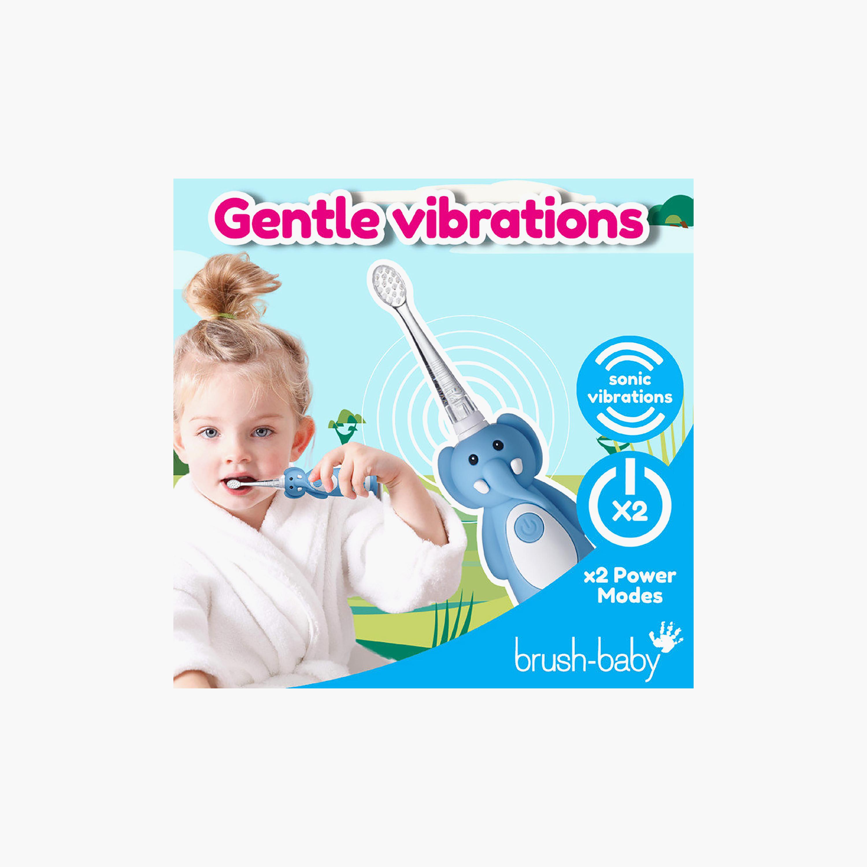 Brush Baby WildOnes Rechargeable Sonic Toothbrush - Elephant-baby-bathandcare-oralcare-image-2