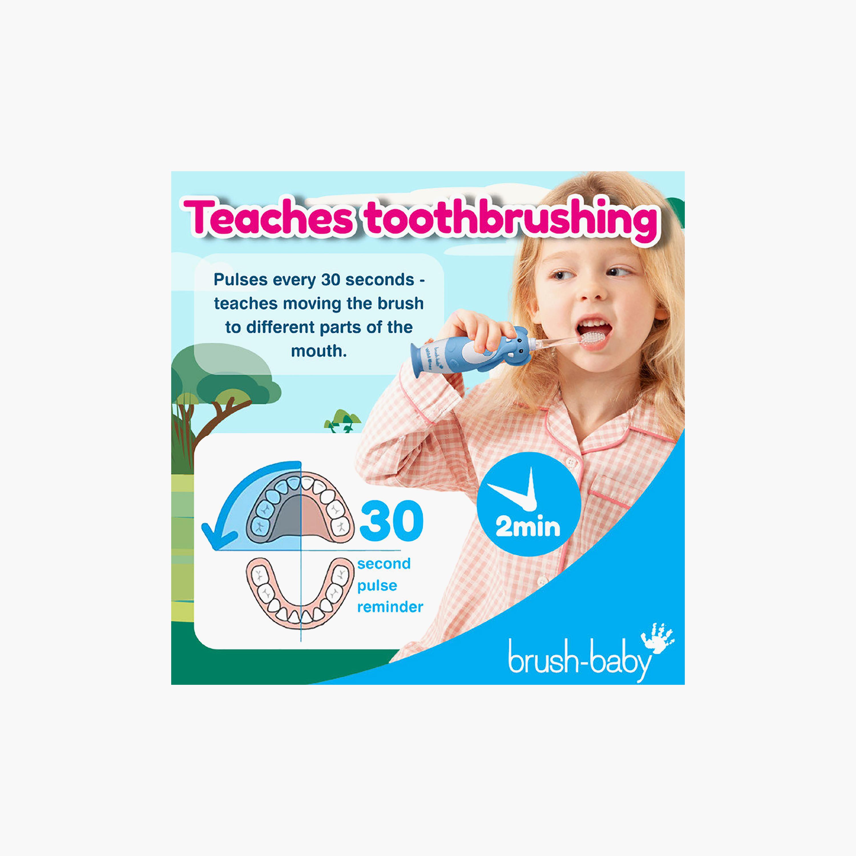 Brush Baby WildOnes Rechargeable Sonic Toothbrush - Elephant-baby-bathandcare-oralcare-image-5