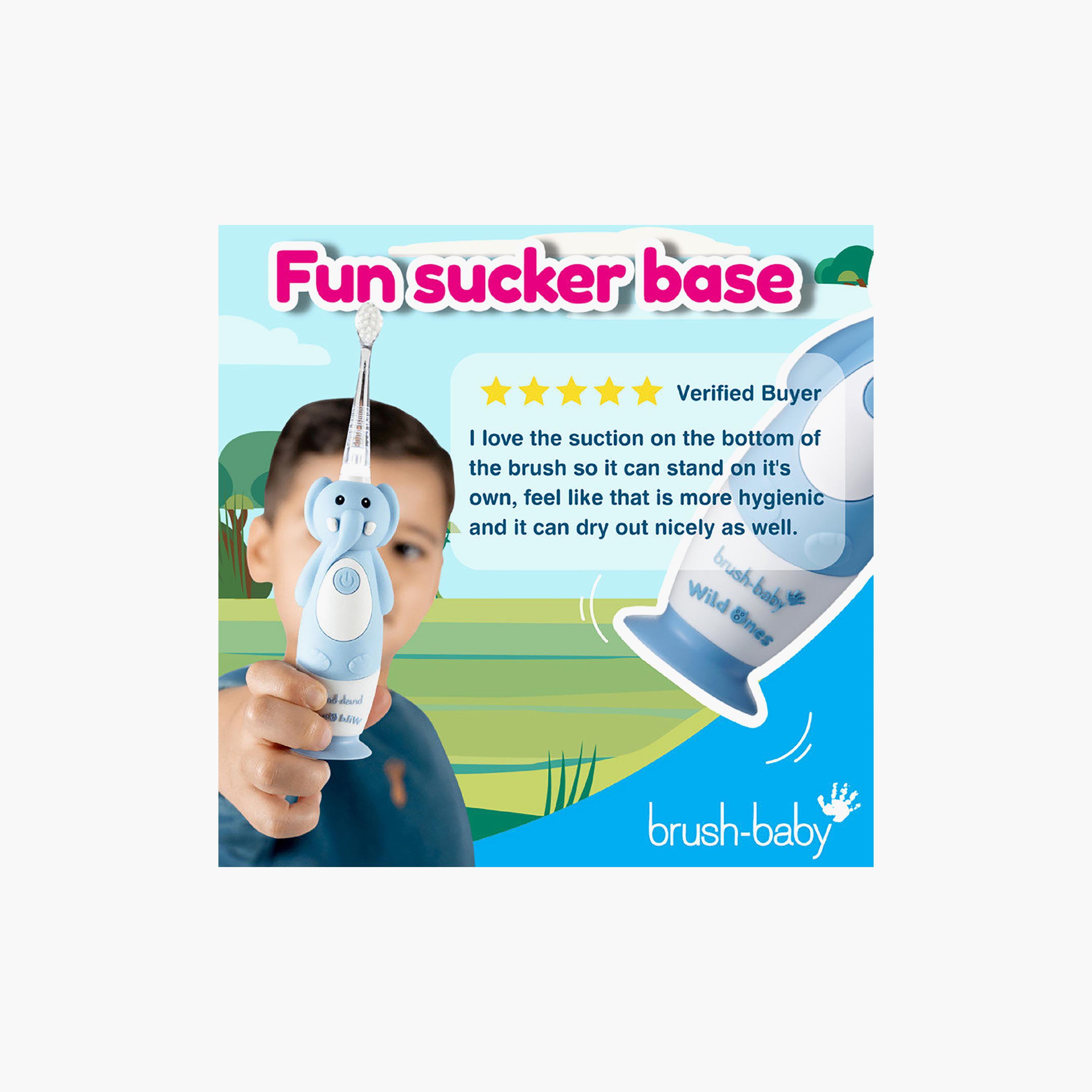 Brush Baby WildOnes Rechargeable Sonic Toothbrush - Elephant-baby-bathandcare-oralcare-image-6